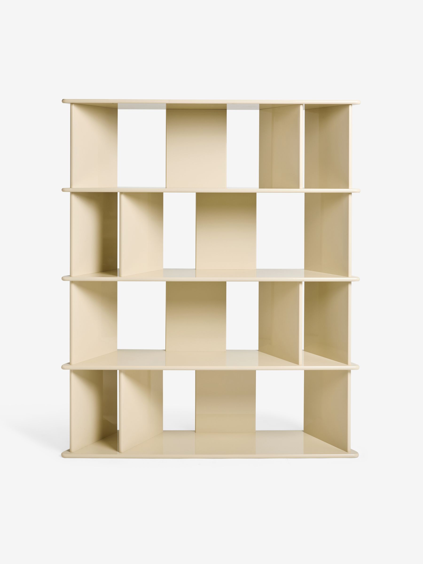 Ingrid Wide Shelving Unit in Ecru White - Image 6 of 6 Ingrid Wide Shelving Unit in Ecru White - Image 6 of 6