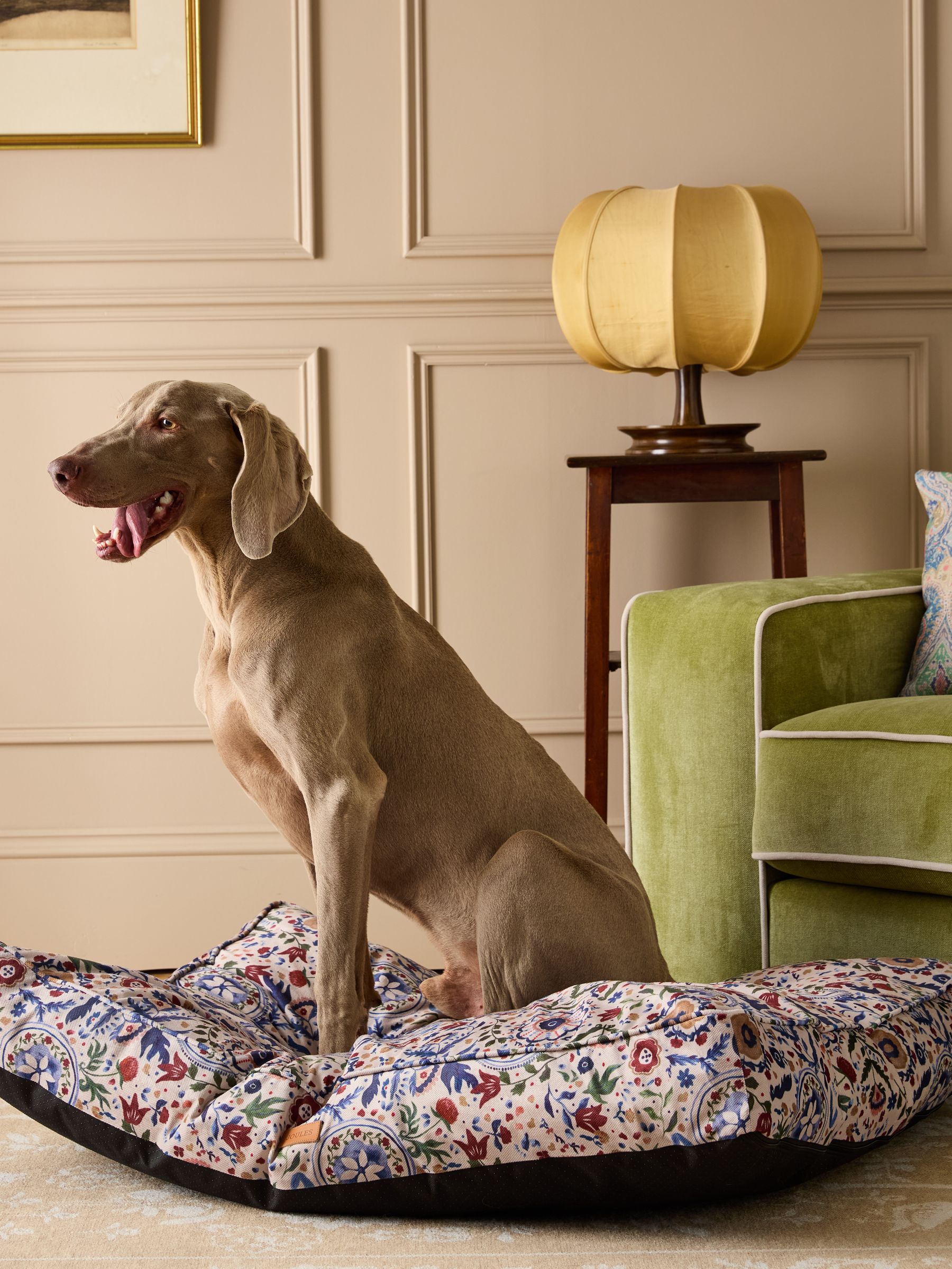 Cream & Blue Floral Pet Mattress Bed - Image 2 of 11