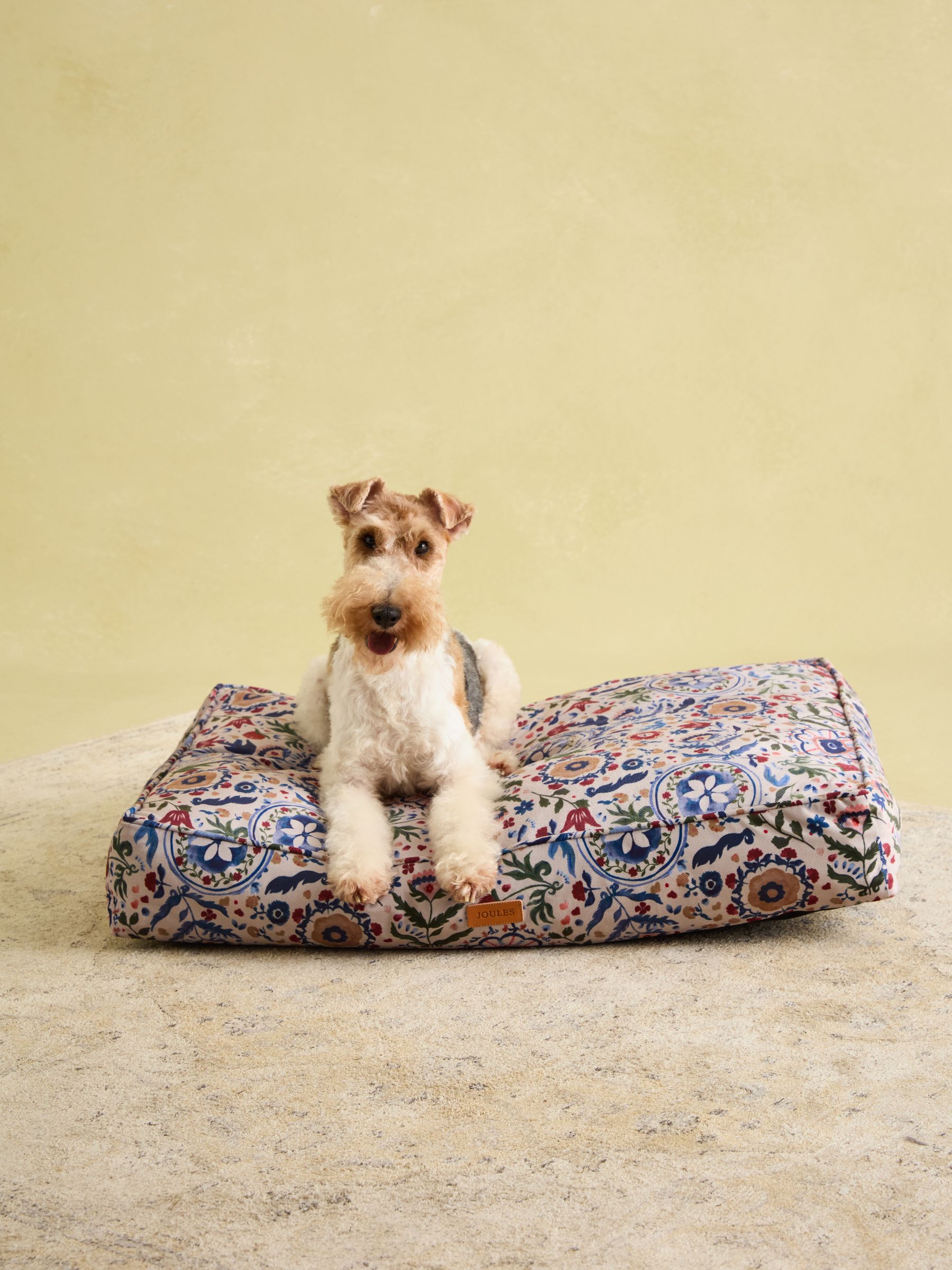 Cream & Blue Floral Pet Mattress Bed - Image 4 of 11