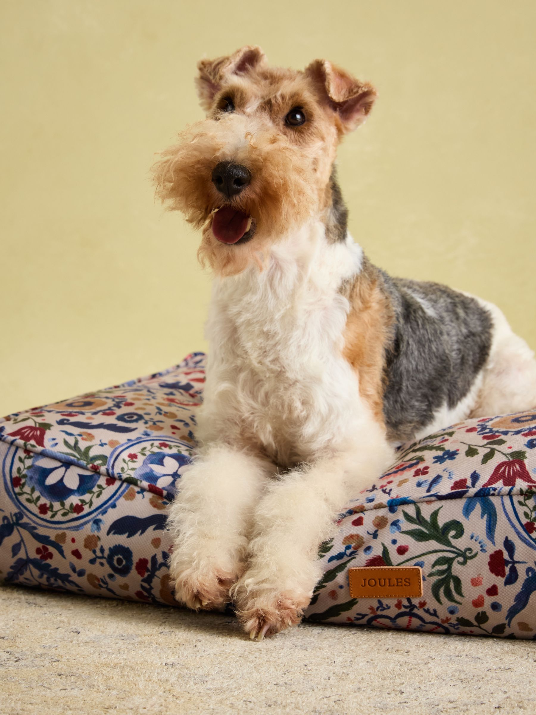 Cream & Blue Floral Pet Mattress Bed - Image 6 of 11