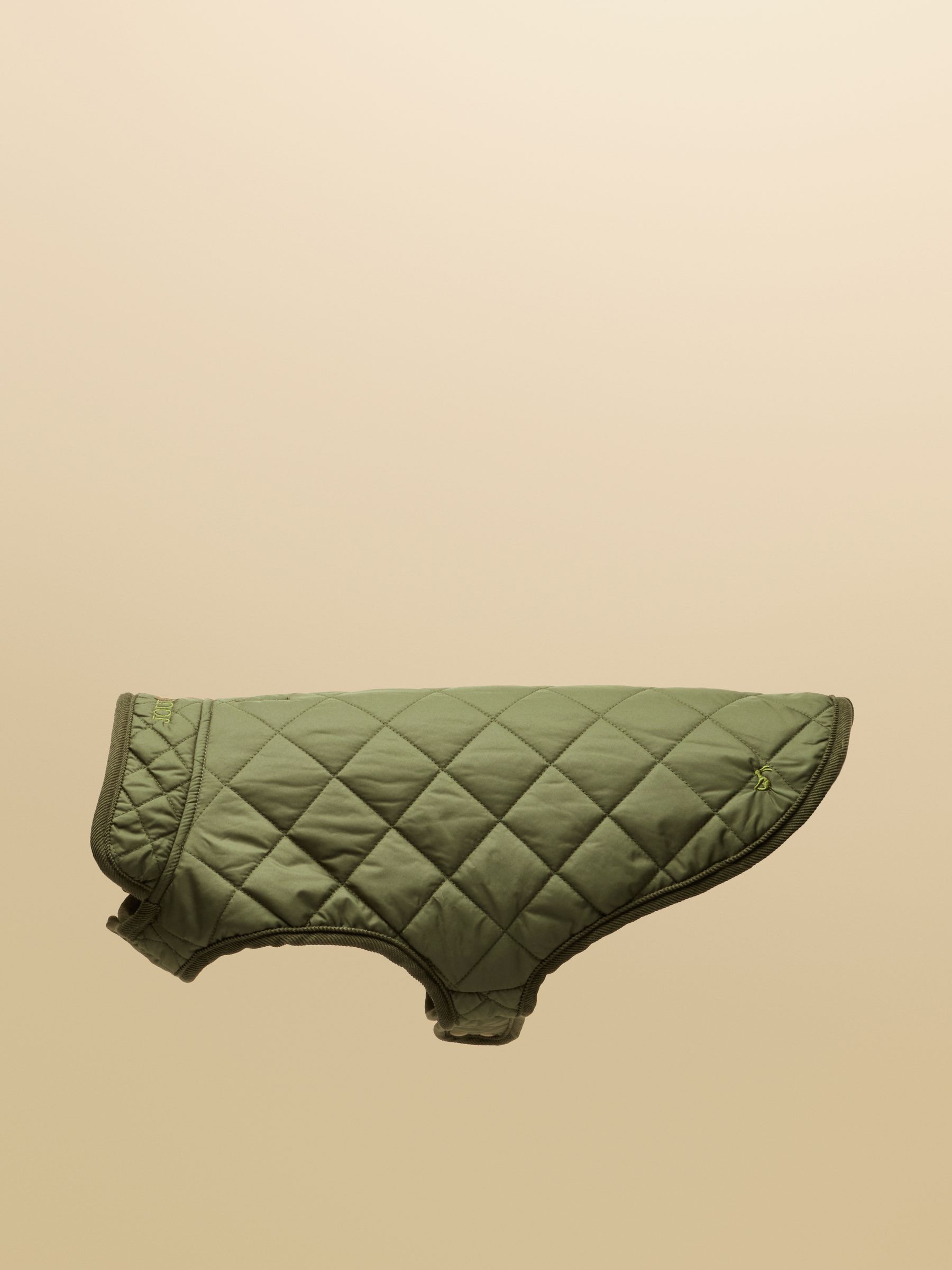 Khaki Green Quilted Dog Coat - Image 6 of 9