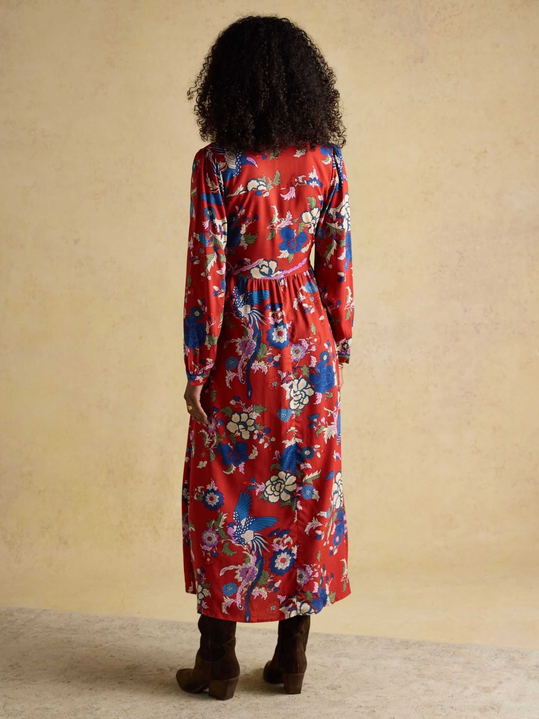 Bethany Red Midi Dress - Image 2 of 9