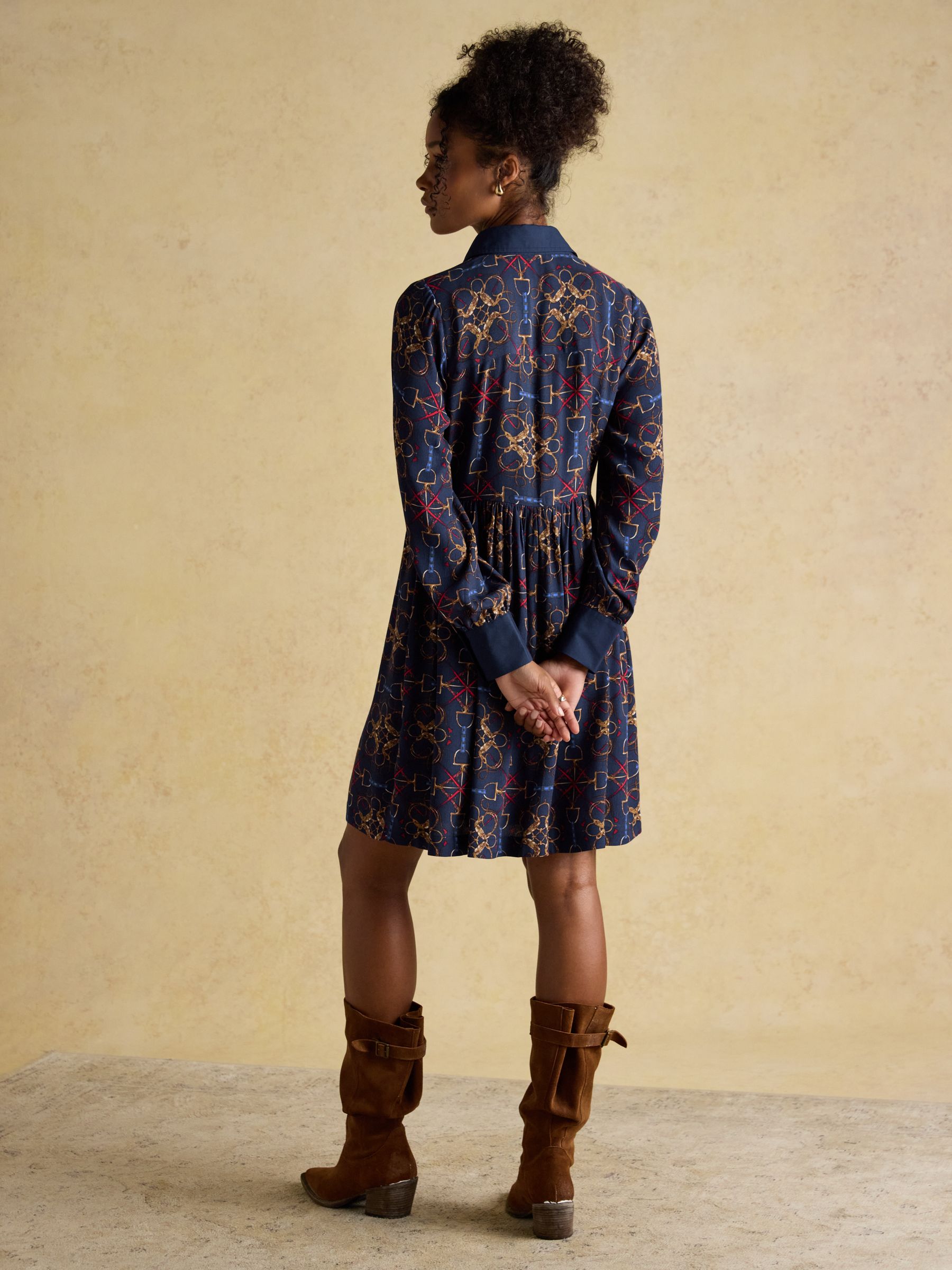 Eleanora Navy Bridle Shirt Dress - Image 2 of 7