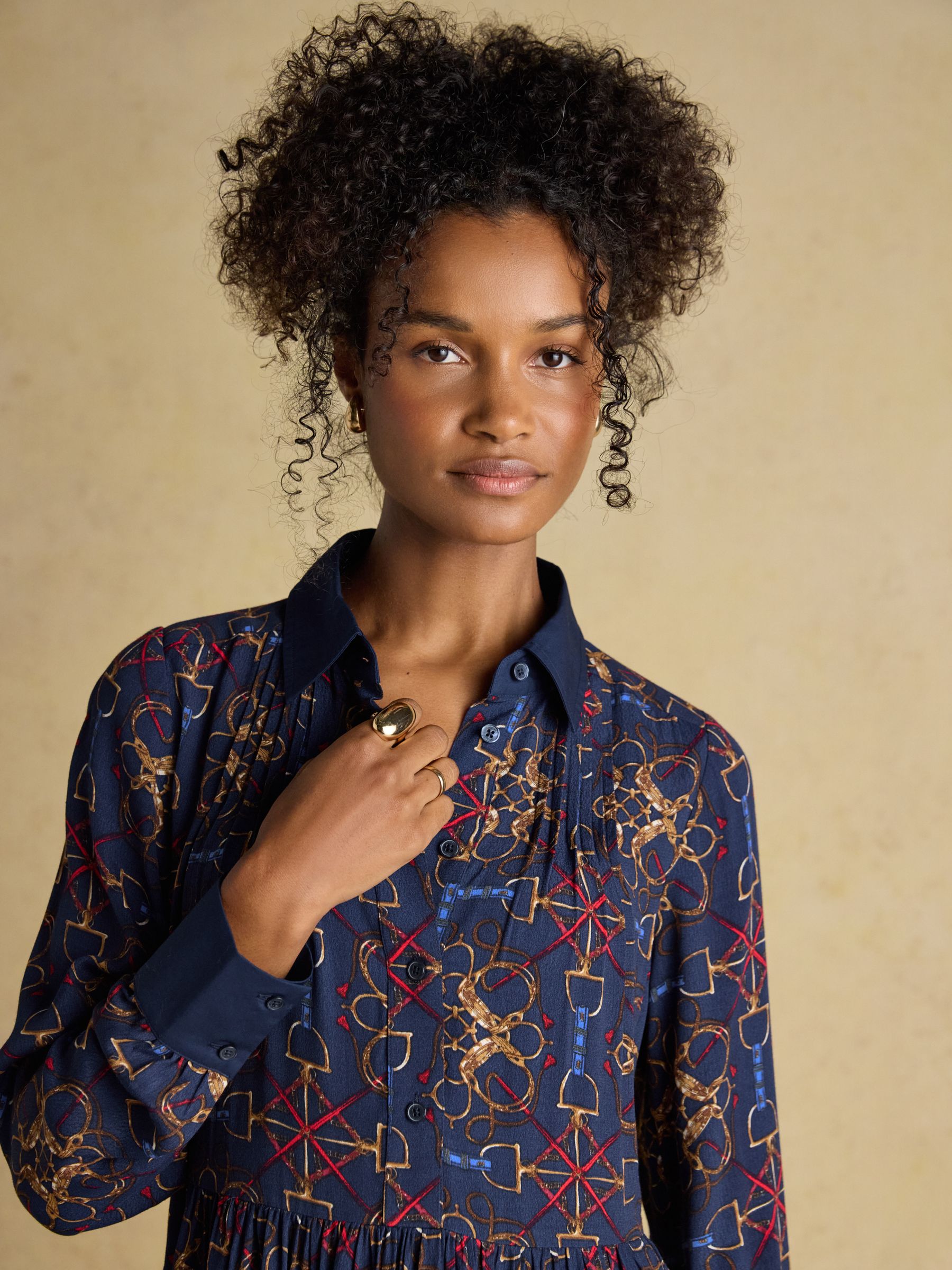 Eleanora Navy Bridle Shirt Dress - Image 4 of 7