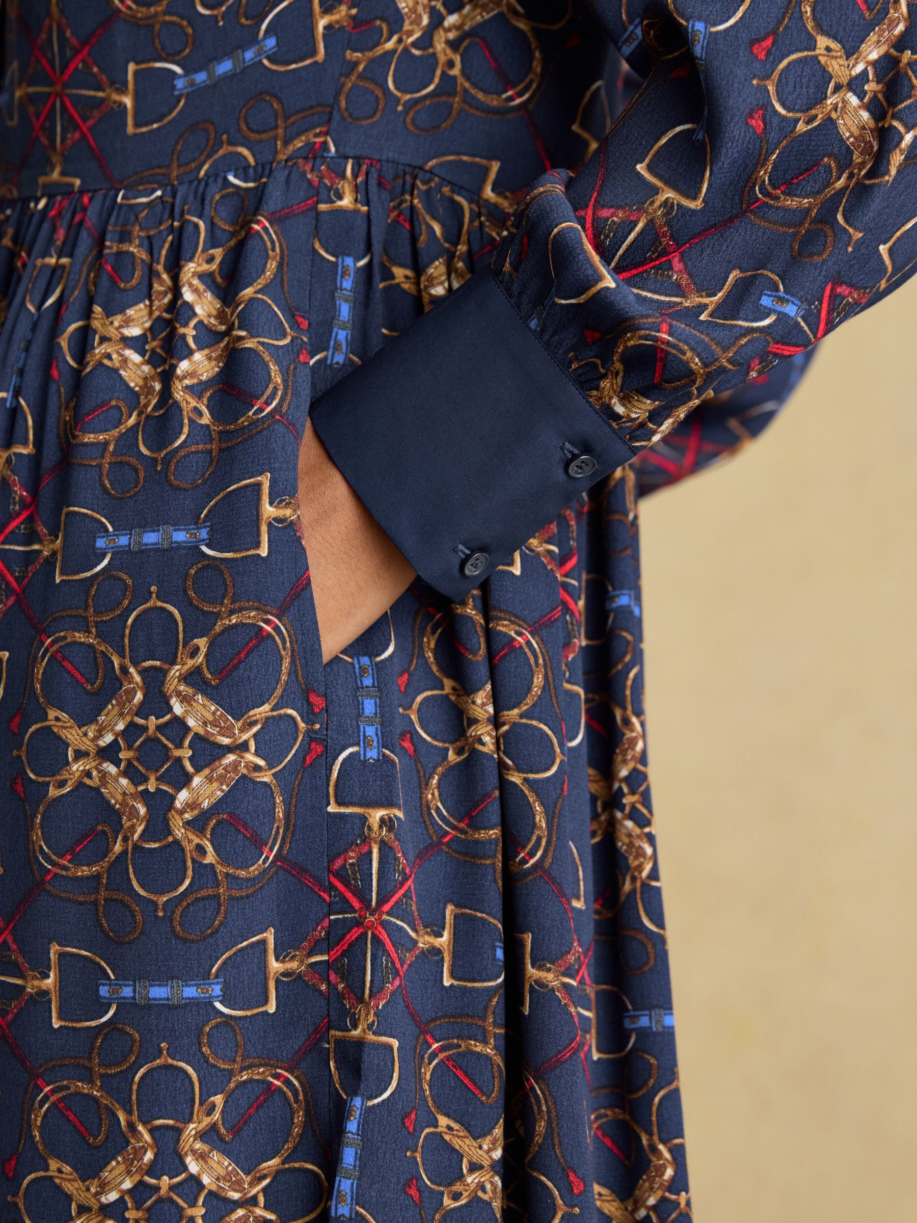 Eleanora Navy Bridle Shirt Dress - Image 6 of 7