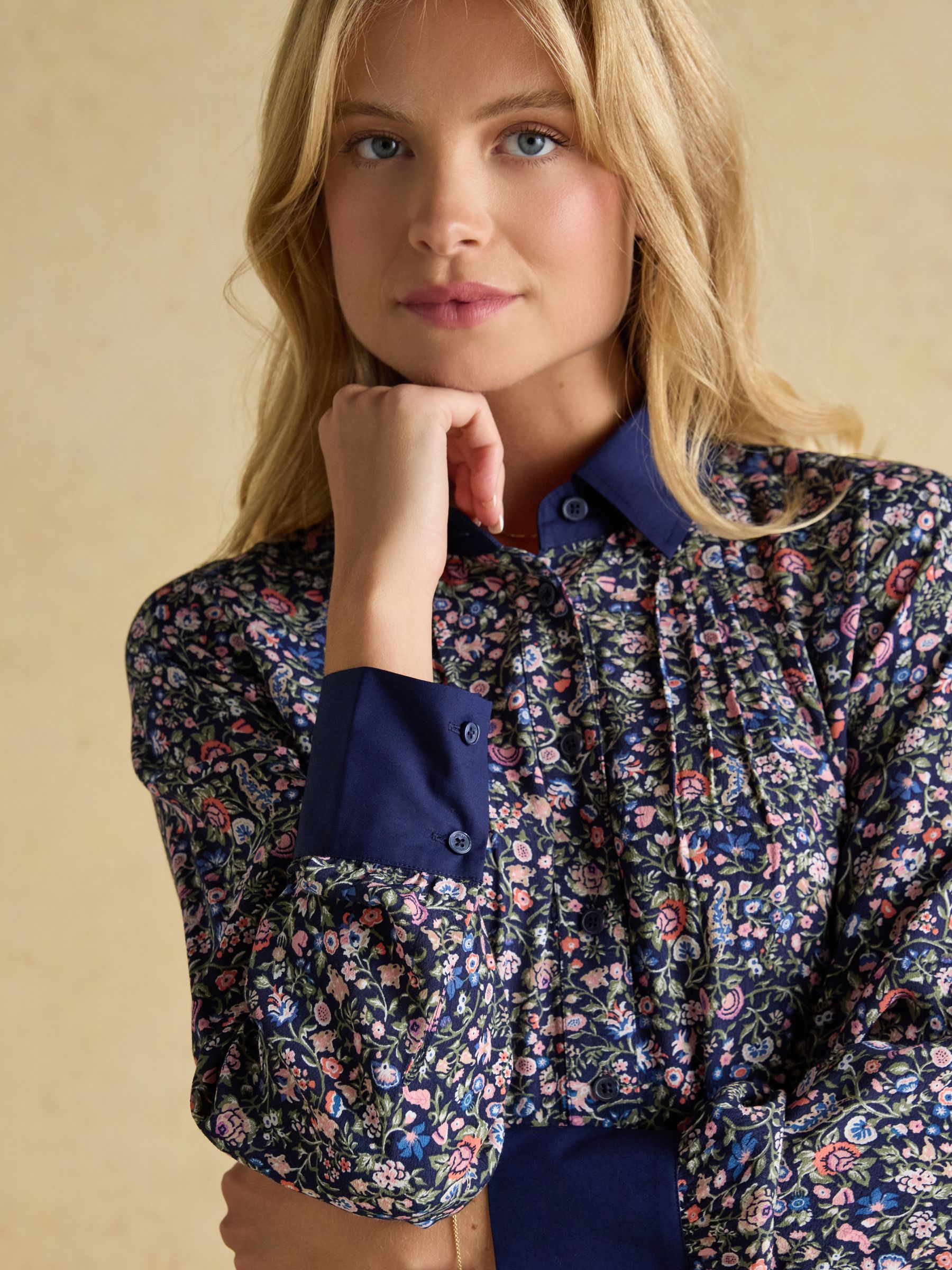 Eleanora Navy Ditsy Shirt Dress - Image 6 of 7