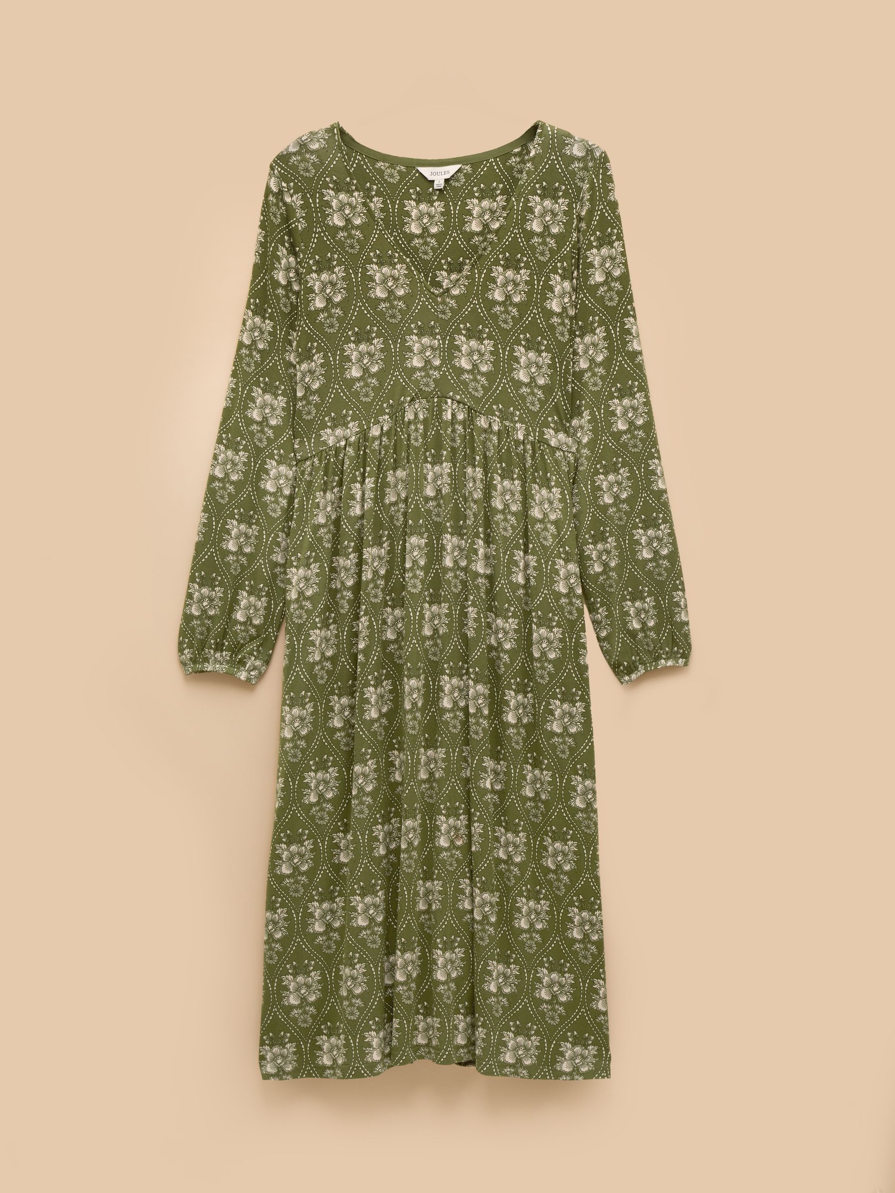 Nia Green Long Sleeve V-Neck Midaxi Dress - Image 7 of 7