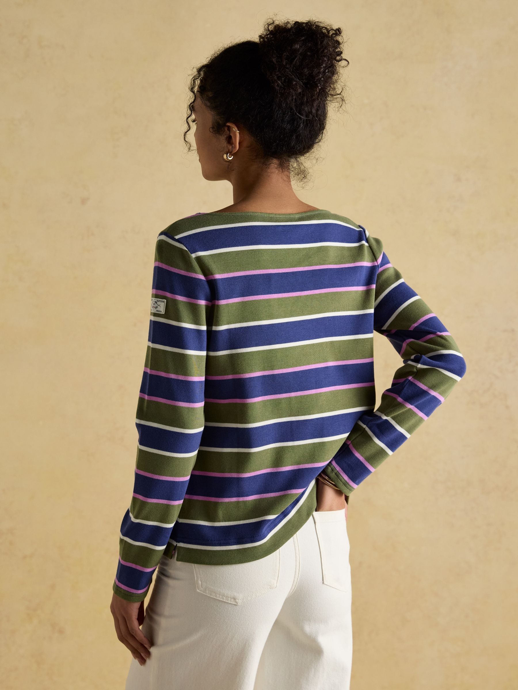 Harbour Multi Boat Neck 100% Cotton Breton Top - Image 2 of 8