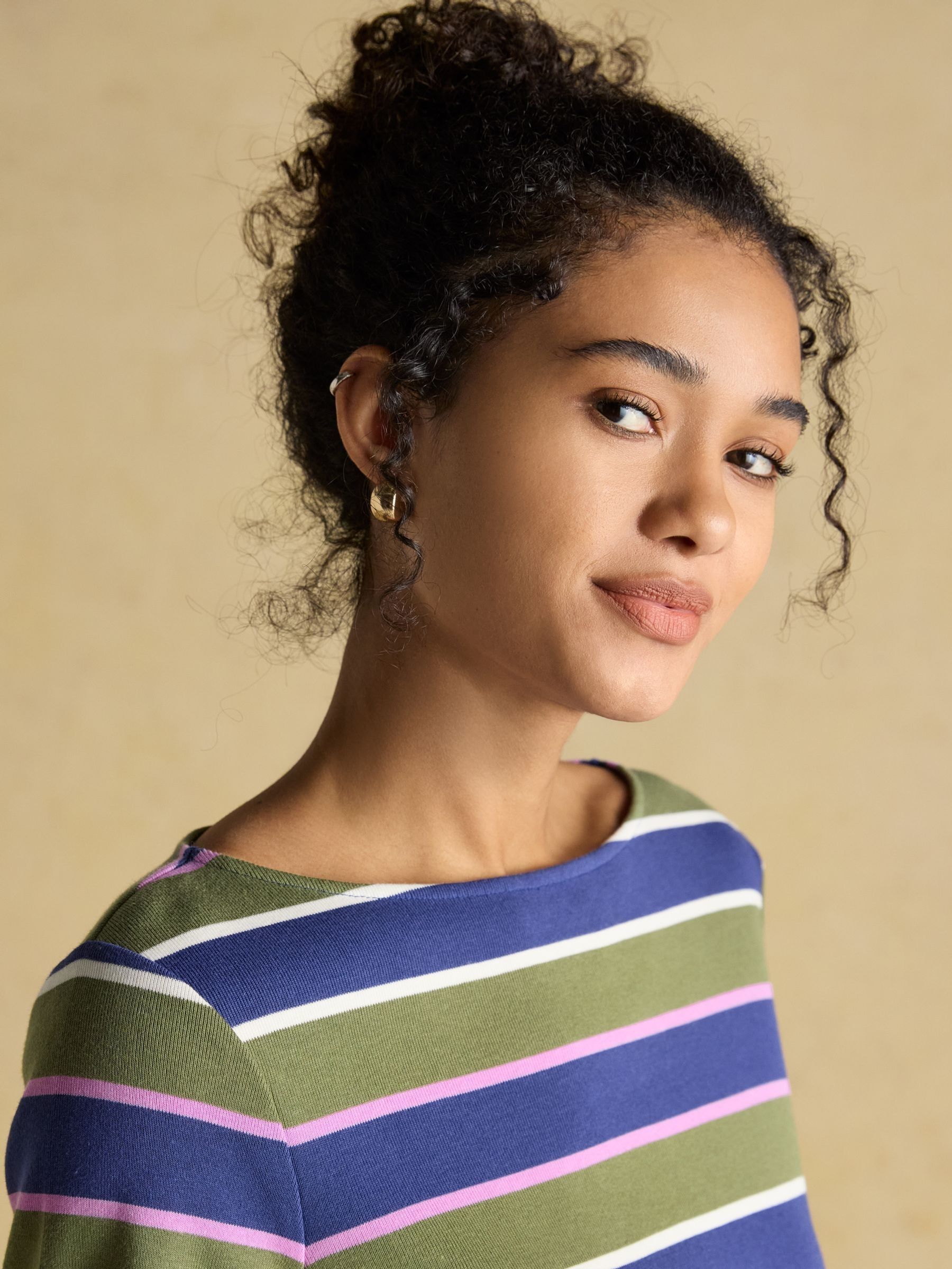 Harbour Multi Boat Neck 100% Cotton Breton Top - Image 3 of 8