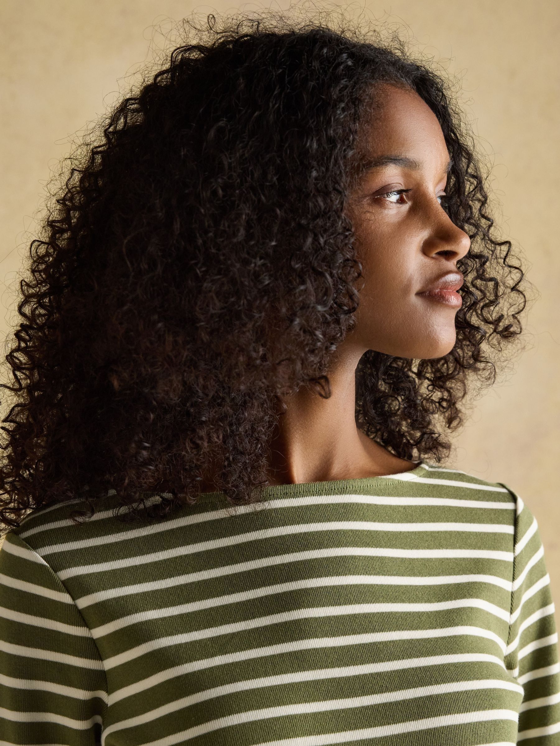 Harbour Green Boat Neck Long Sleeve Breton Stripe Top - Image 3 of 7