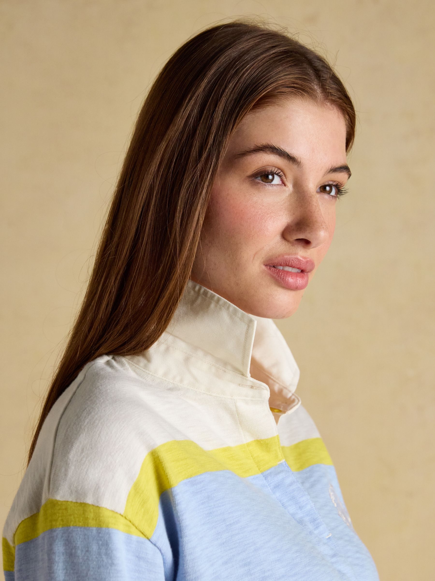 Lara Multi Stripe Boxy Fit Rugby Shirt - Image 7 of 10