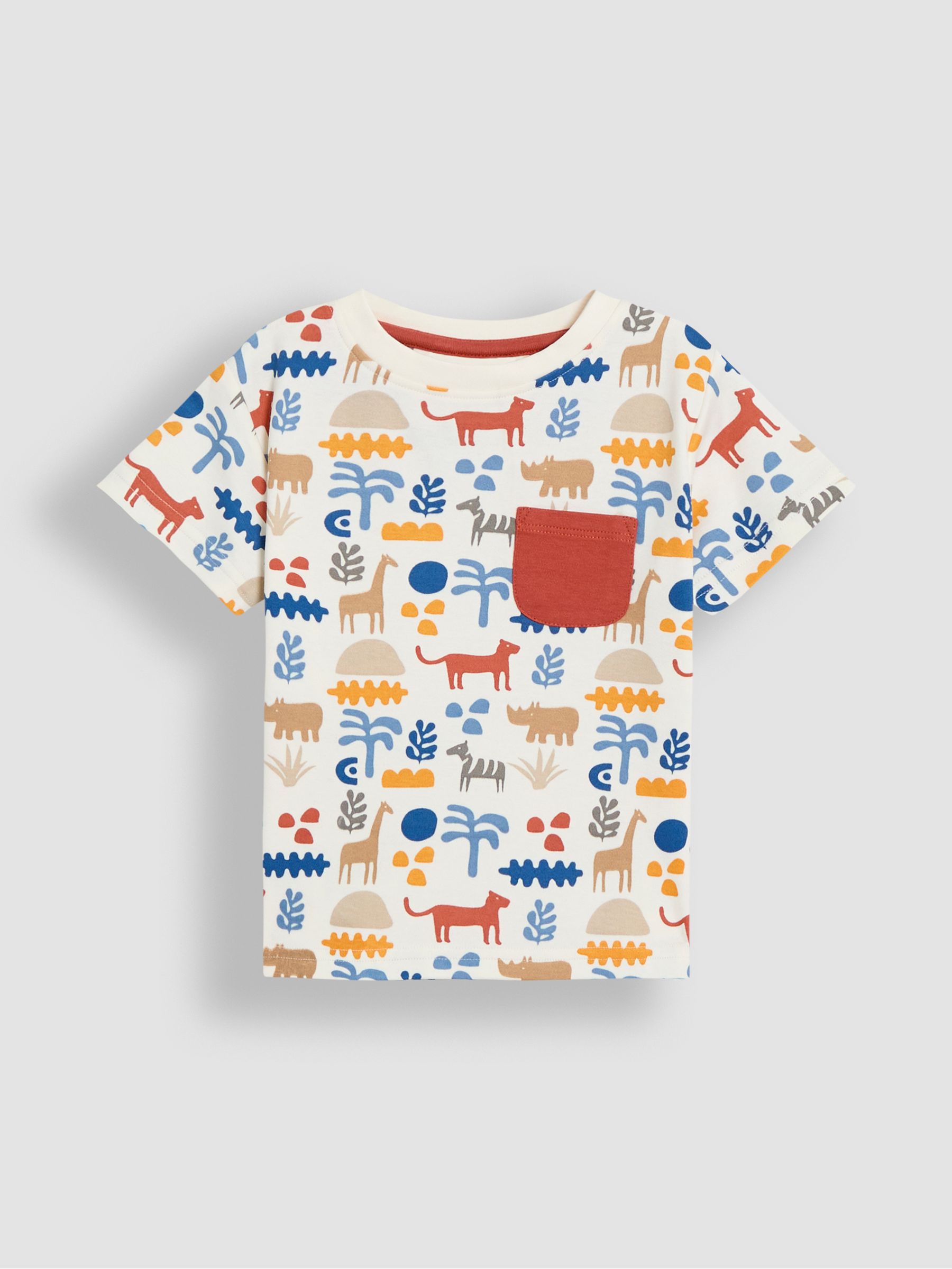 Ecru Safari 2-Pack Printed & Plain T-Shirts - Image 2 of 5
