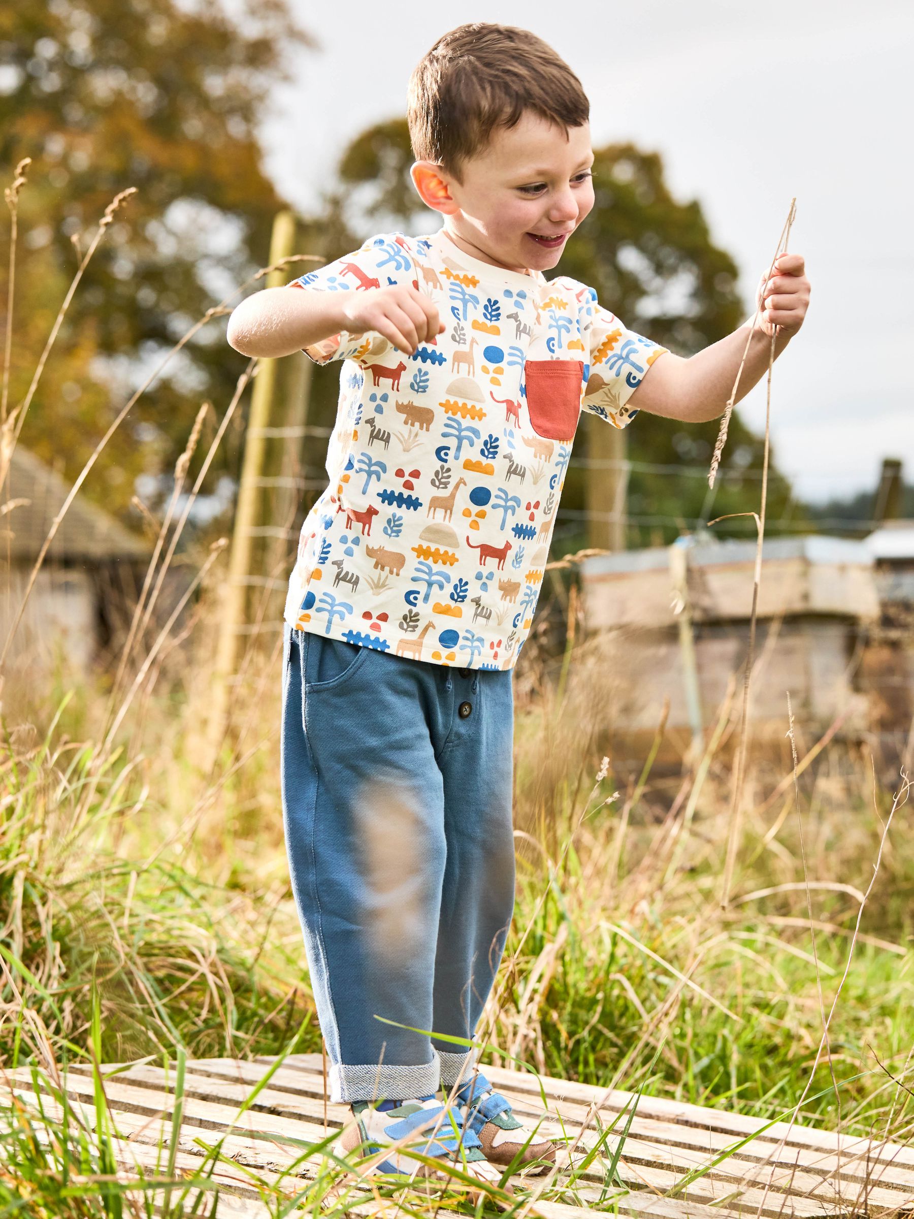 Ecru Safari 2-Pack Printed & Plain T-Shirts - Image 6 of 8