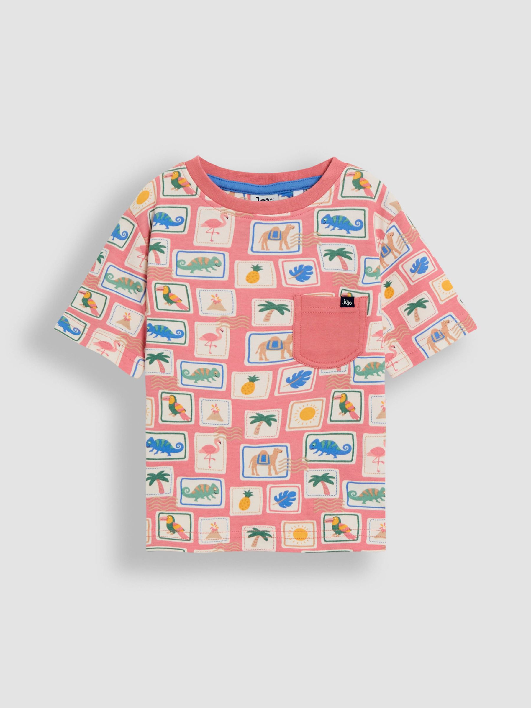 Pink Tropical Postcard Printed & Plain T-Shirts 2 Pack - Image 2 of 5