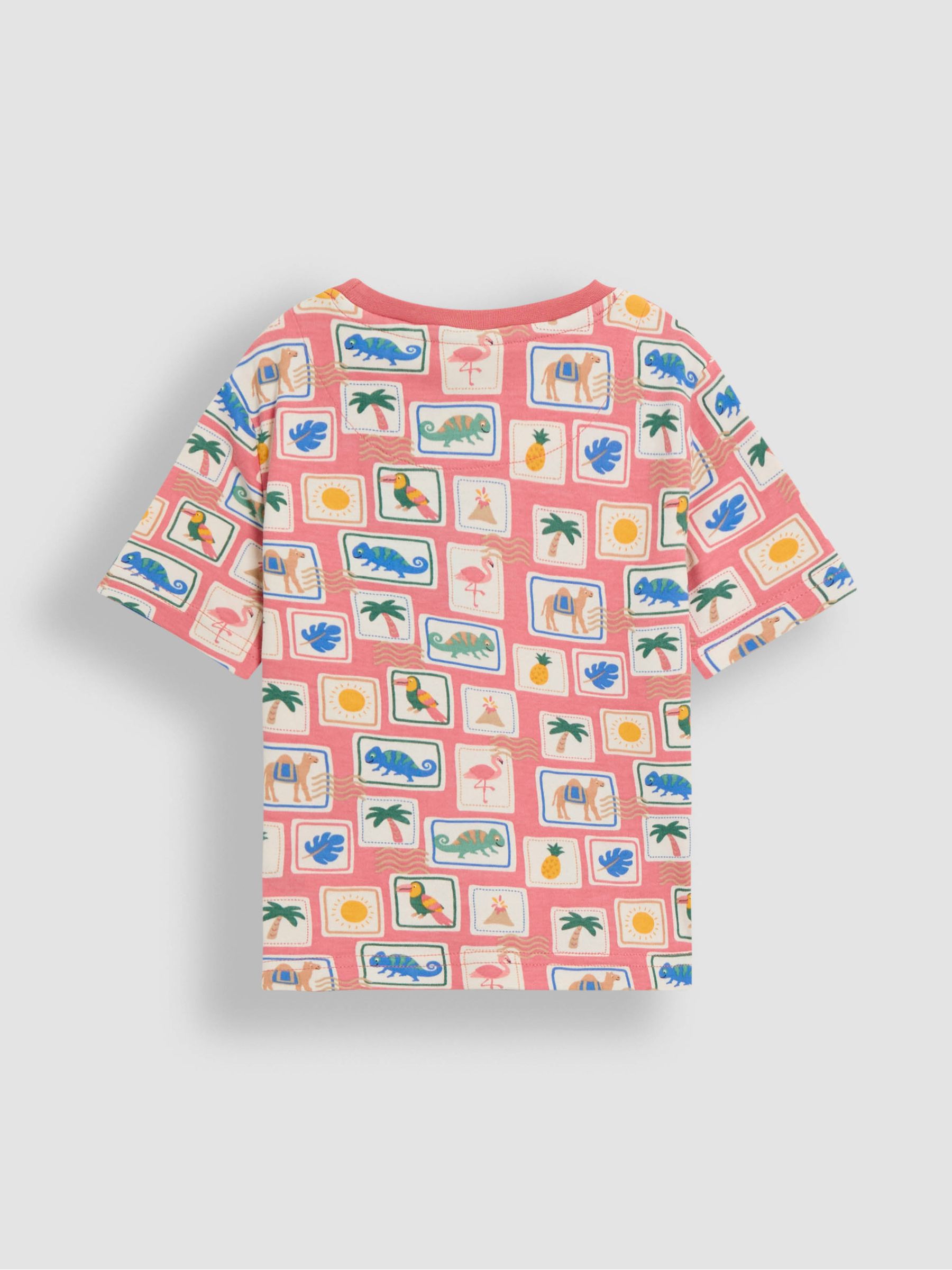 Pink Tropical Postcard Printed & Plain T-Shirts 2 Pack - Image 3 of 5