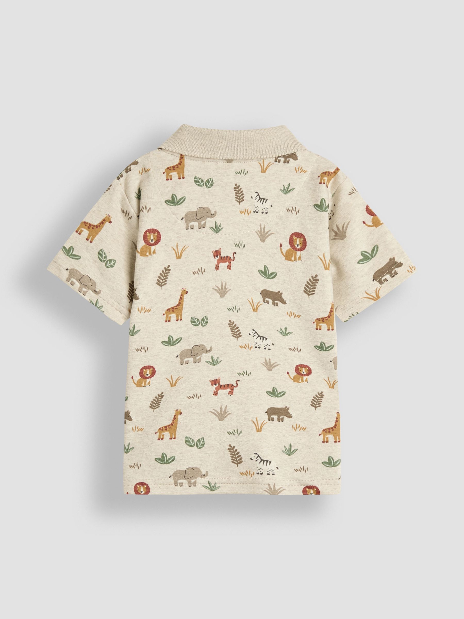 Natural Safari Printed Polo Shirt - Image 2 of 3