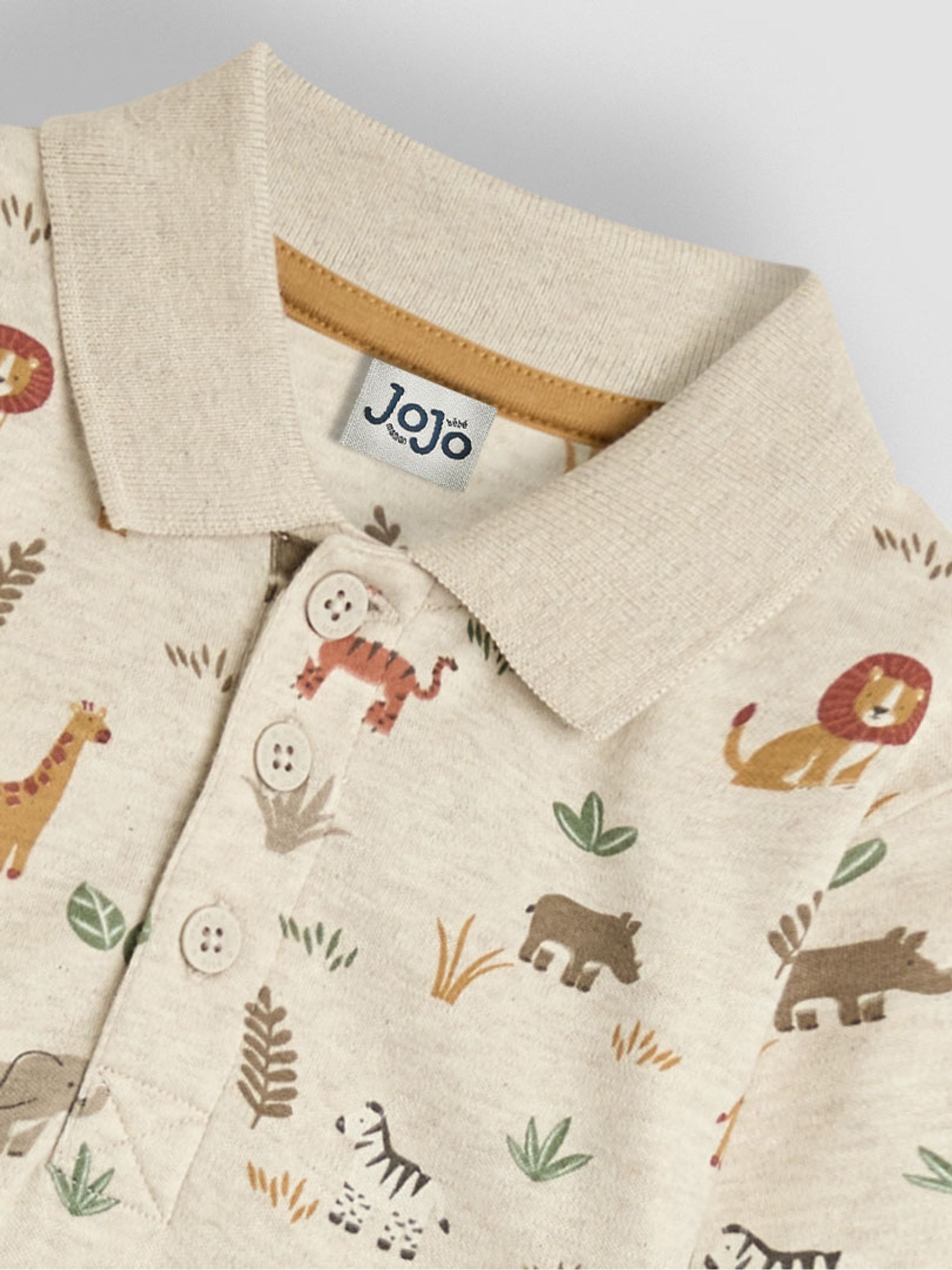 Natural Safari Printed Polo Shirt - Image 3 of 3