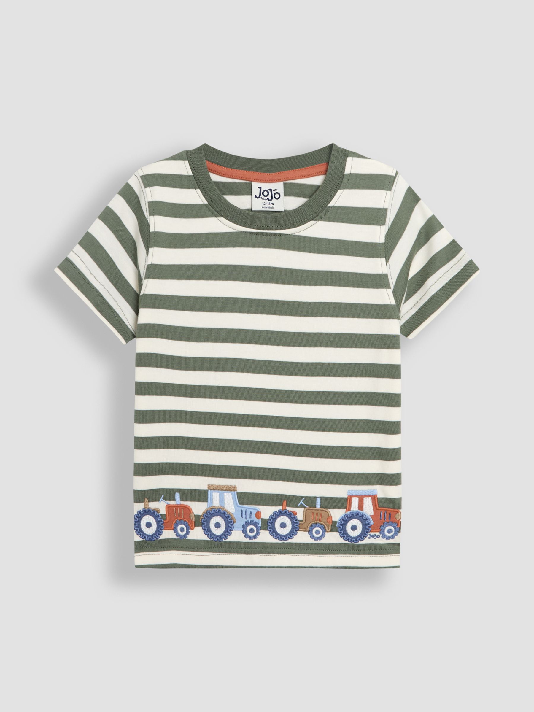 Khaki Tractor Appliqué Border T-Shirt - Image 1 of 3