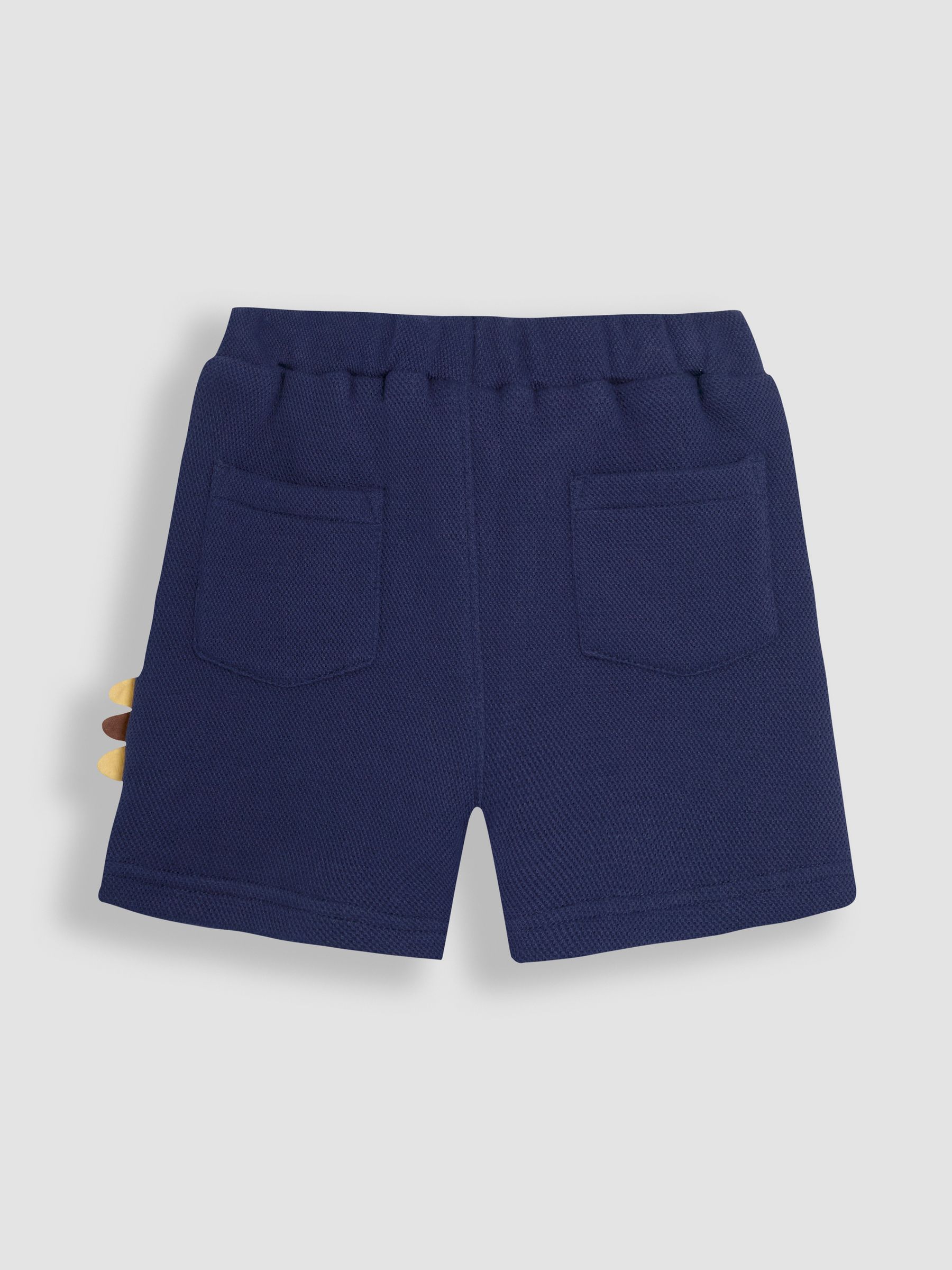 Navy Blue T-Rex Appliqué Textured Shorts - Image 3 of 4