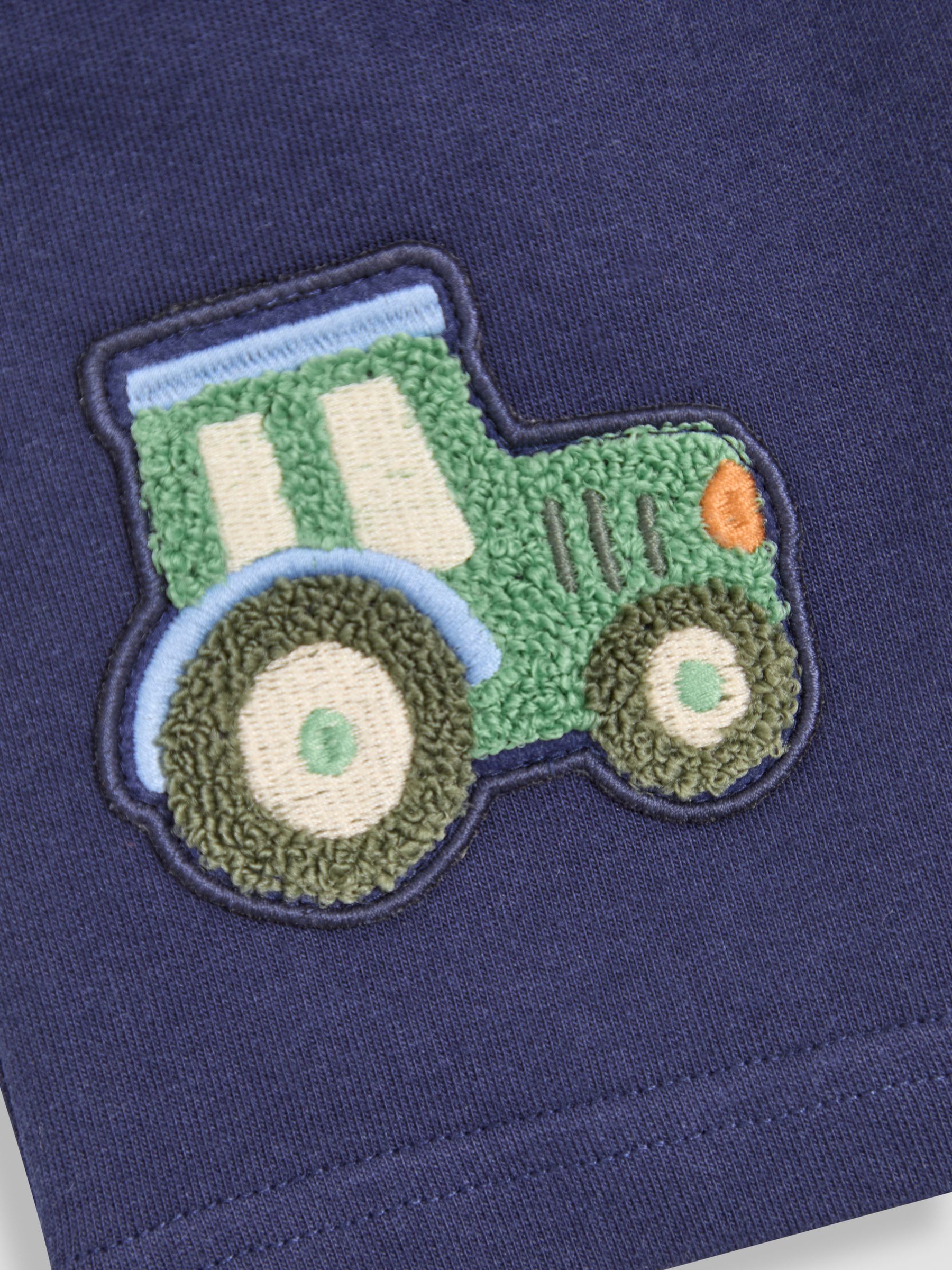 Navy Blue Appliqué Shorts - Image 5 of 8