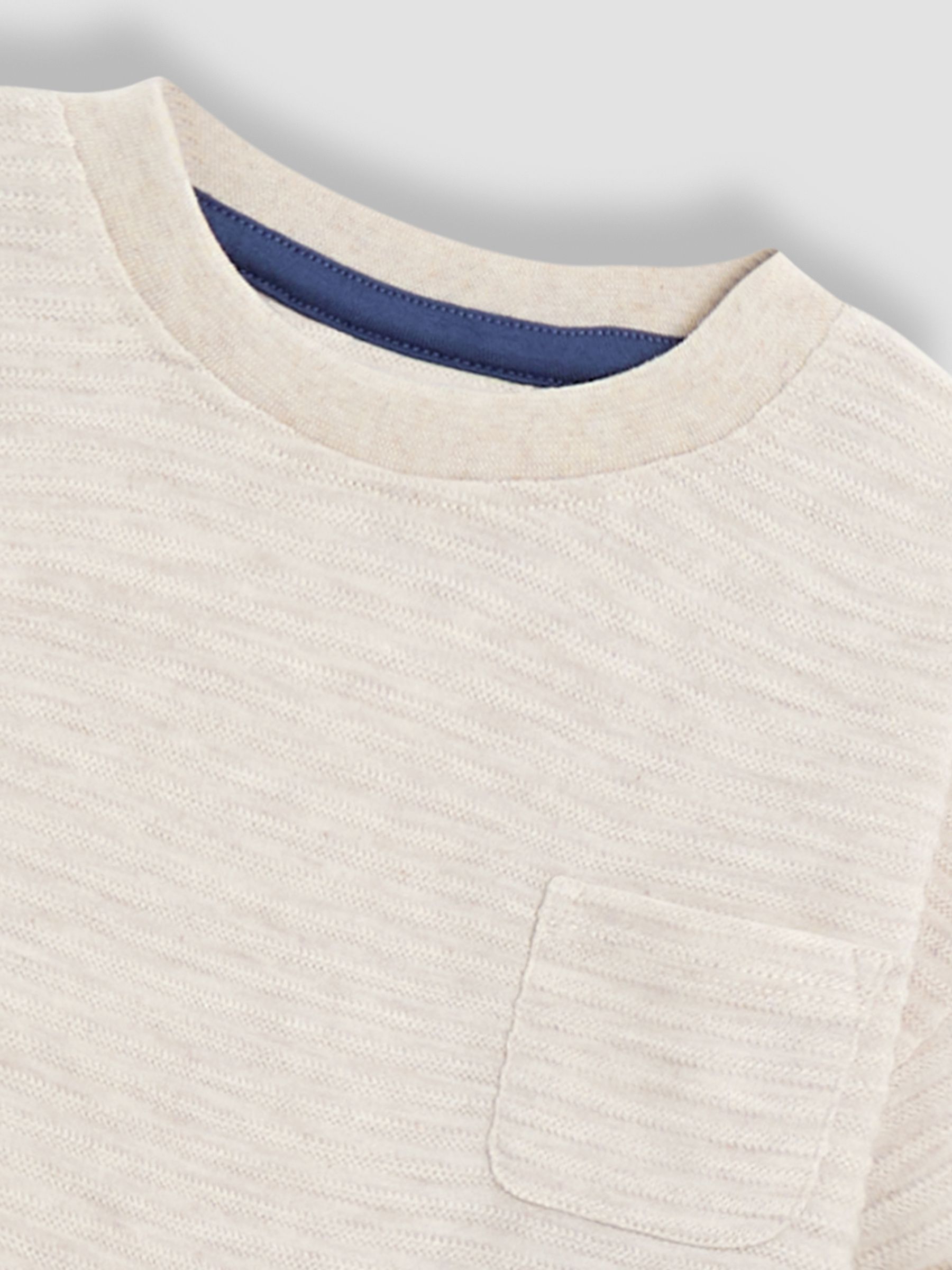 Natural Textured 100% Cotton T-Shirt - Image 3 of 3