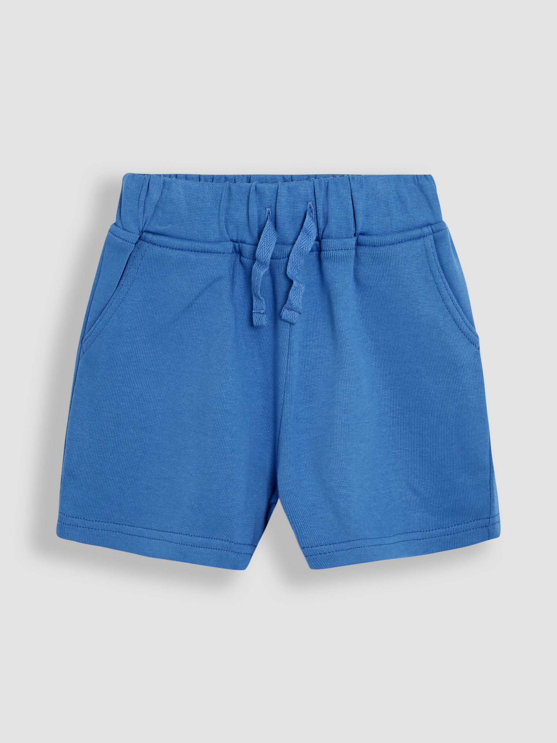 Khaki Green Tractor & Solid Blue 2-Pack Printed & Plain Shorts - Image 4 of 5