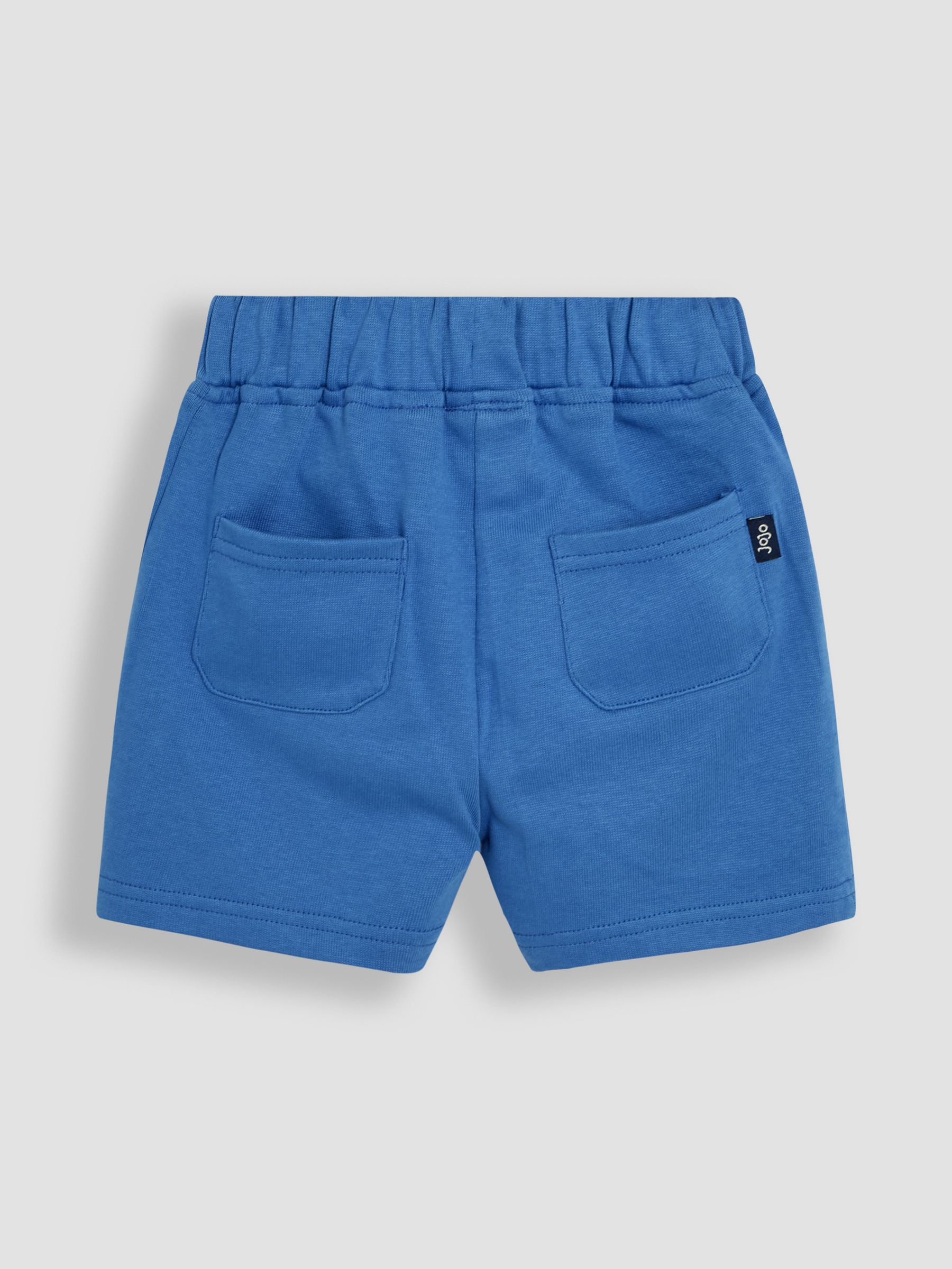 Khaki Green Tractor & Solid Blue 2-Pack Printed & Plain Shorts - Image 5 of 5