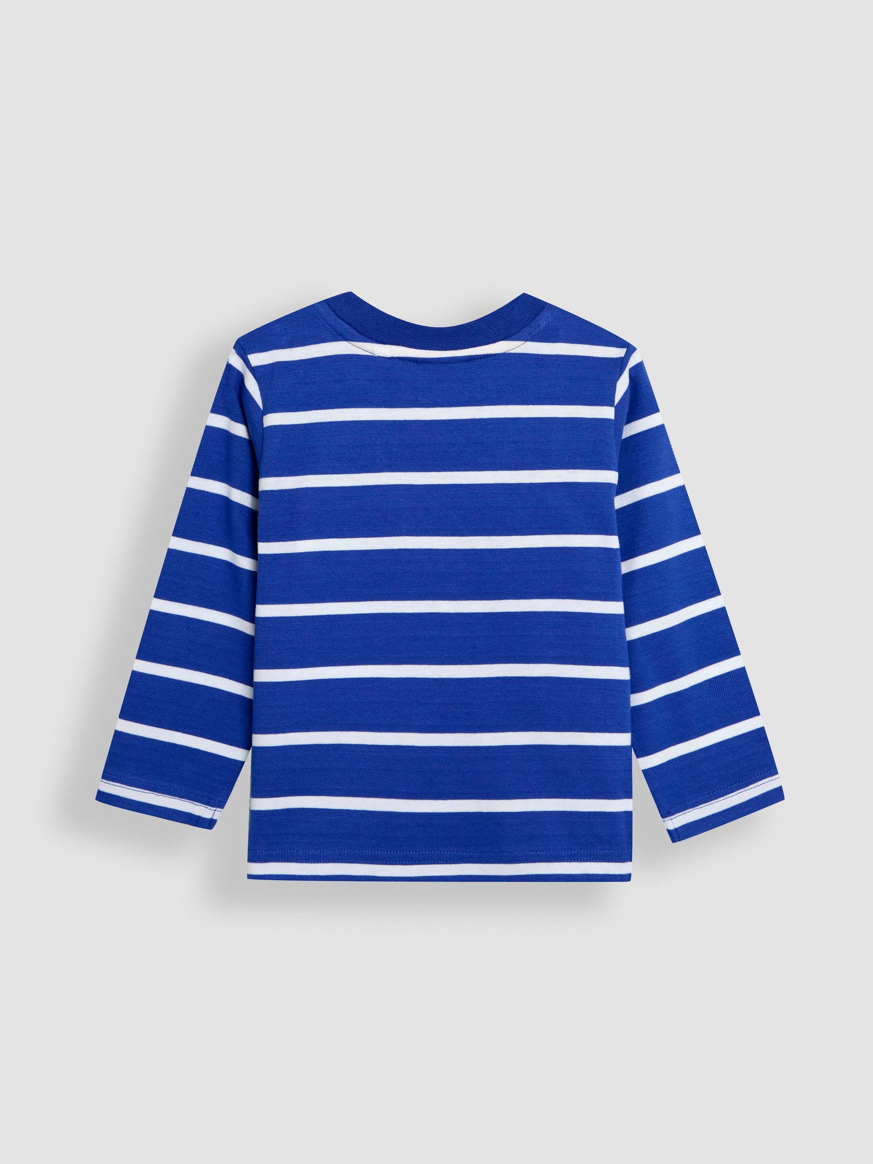Cobalt Blue Construction 100% Cotton Appliqué Top - Image 2 of 3
