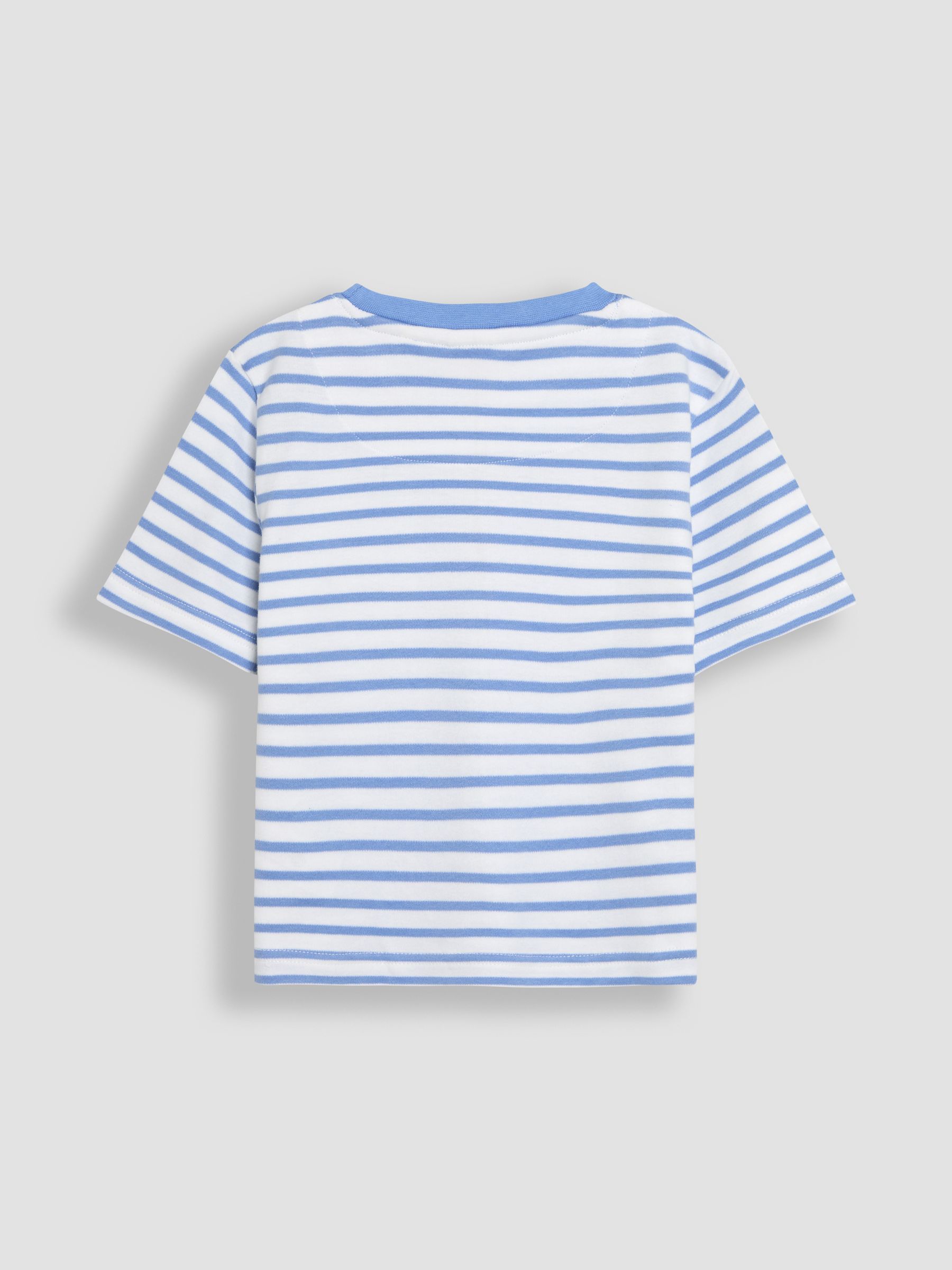 Blue Sailboat Print & Stripe 100% Cotton T-Shirts 2 Pack - Image 5 of 7