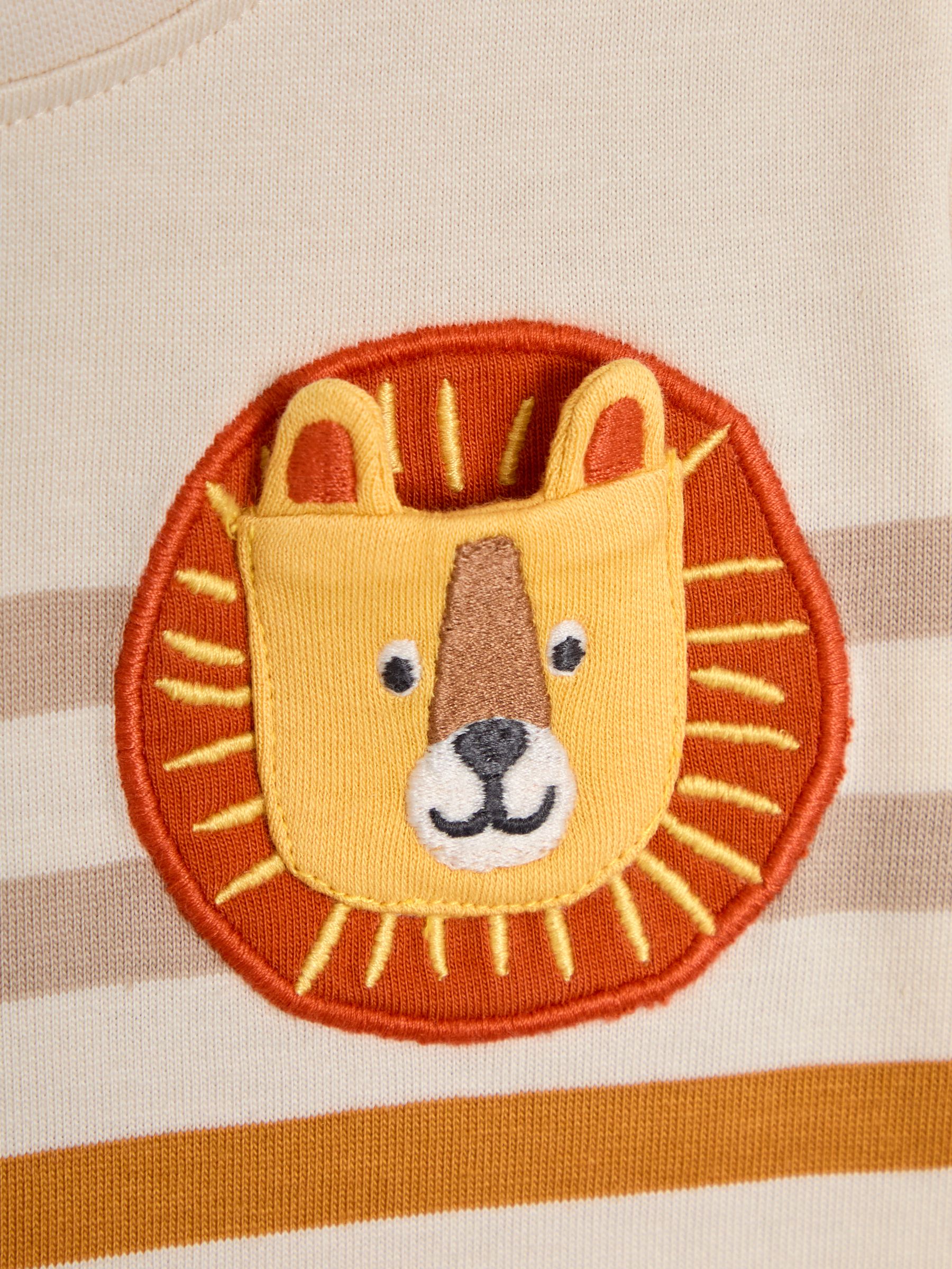 Natural Lion Appliqué Pocket 100% Cotton T-Shirt - Image 3 of 3