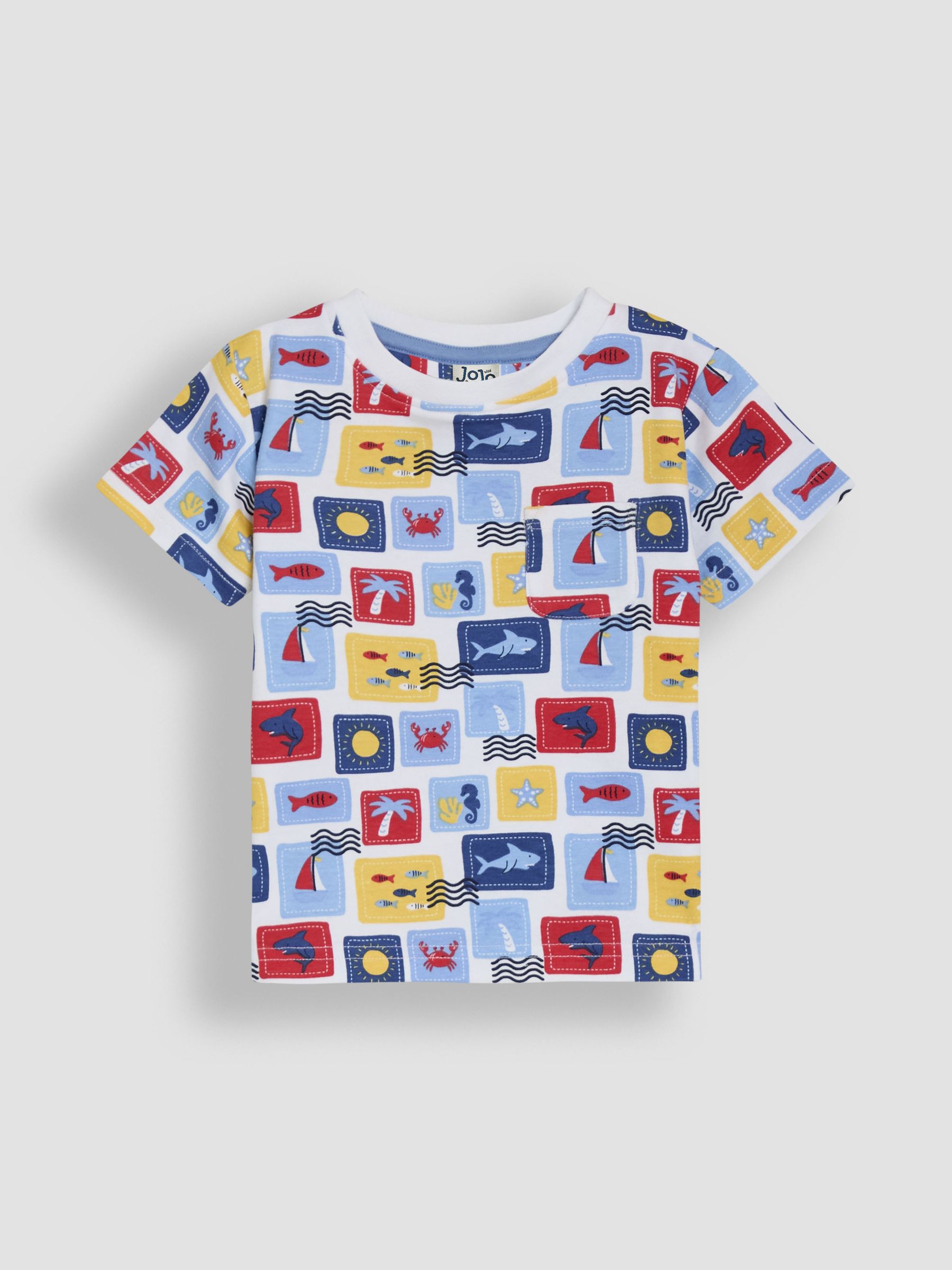 White Seaside 2-Pack Printed & Plain T-Shirts - Image 2 of 7