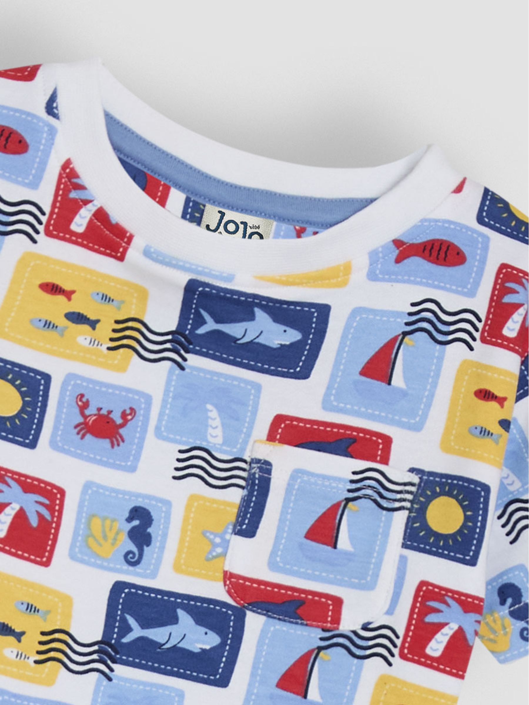 White Seaside 2-Pack Printed & Plain T-Shirts - Image 4 of 7
