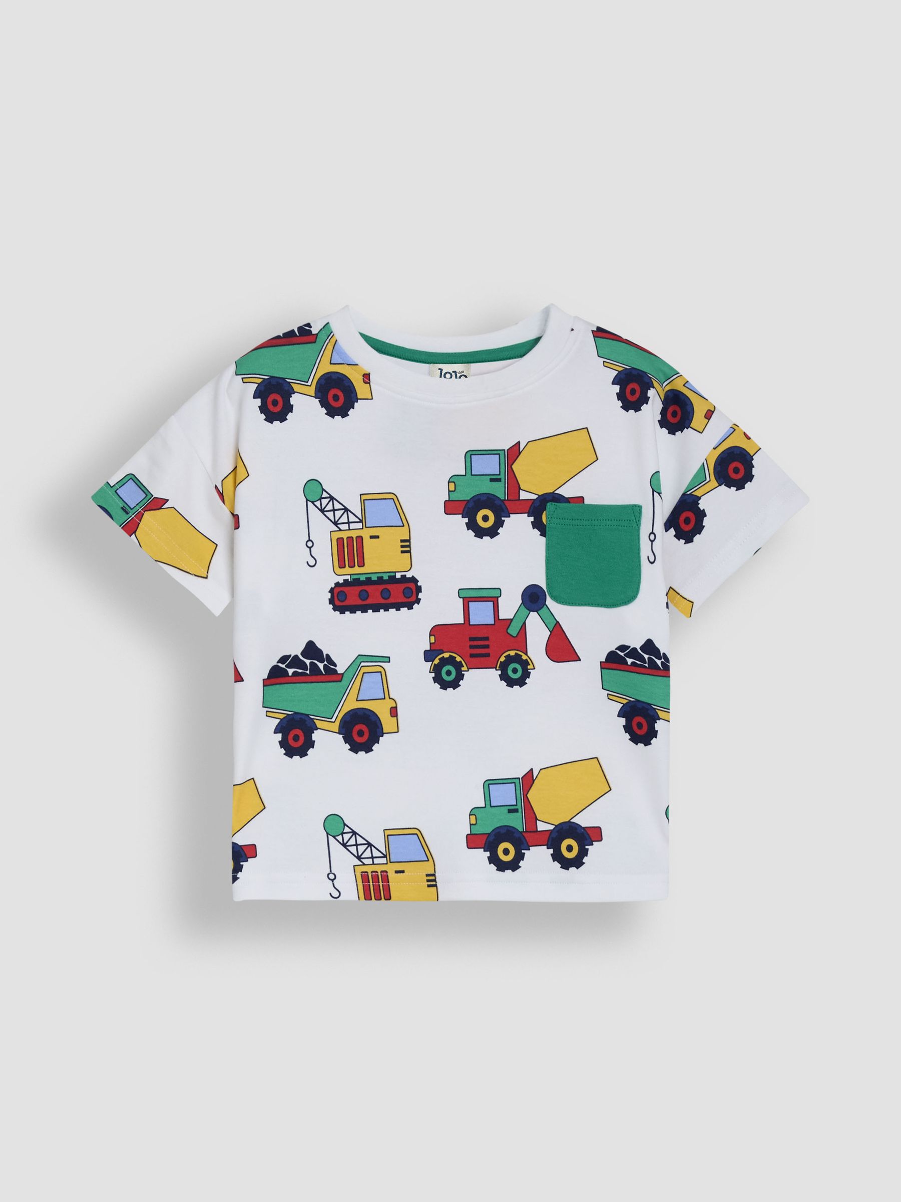 Green Tractor Printed and Plain T-Shirts 2 Pack - Image 2 of 7