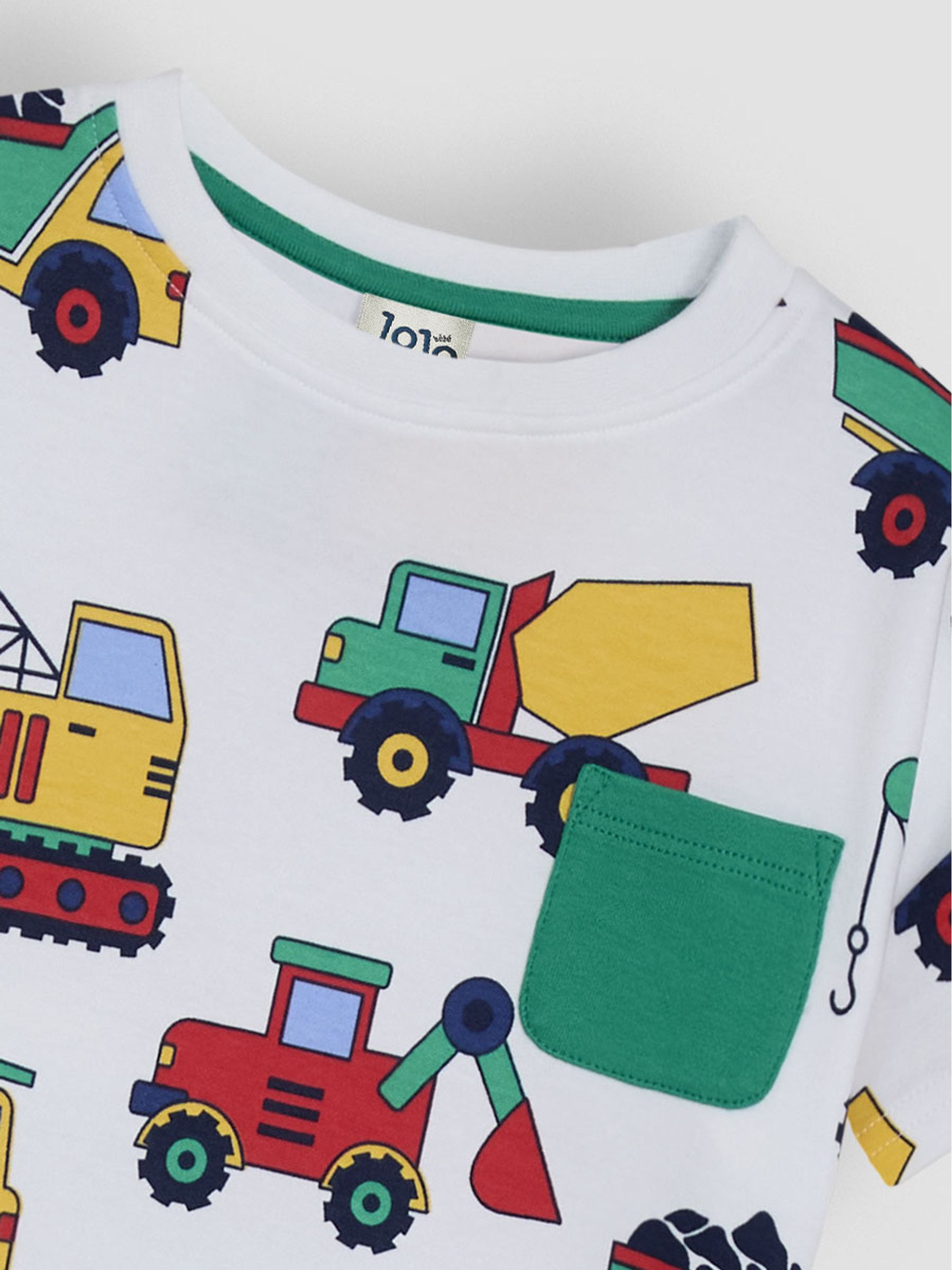 Green Tractor Printed and Plain T-Shirts 2 Pack - Image 4 of 7