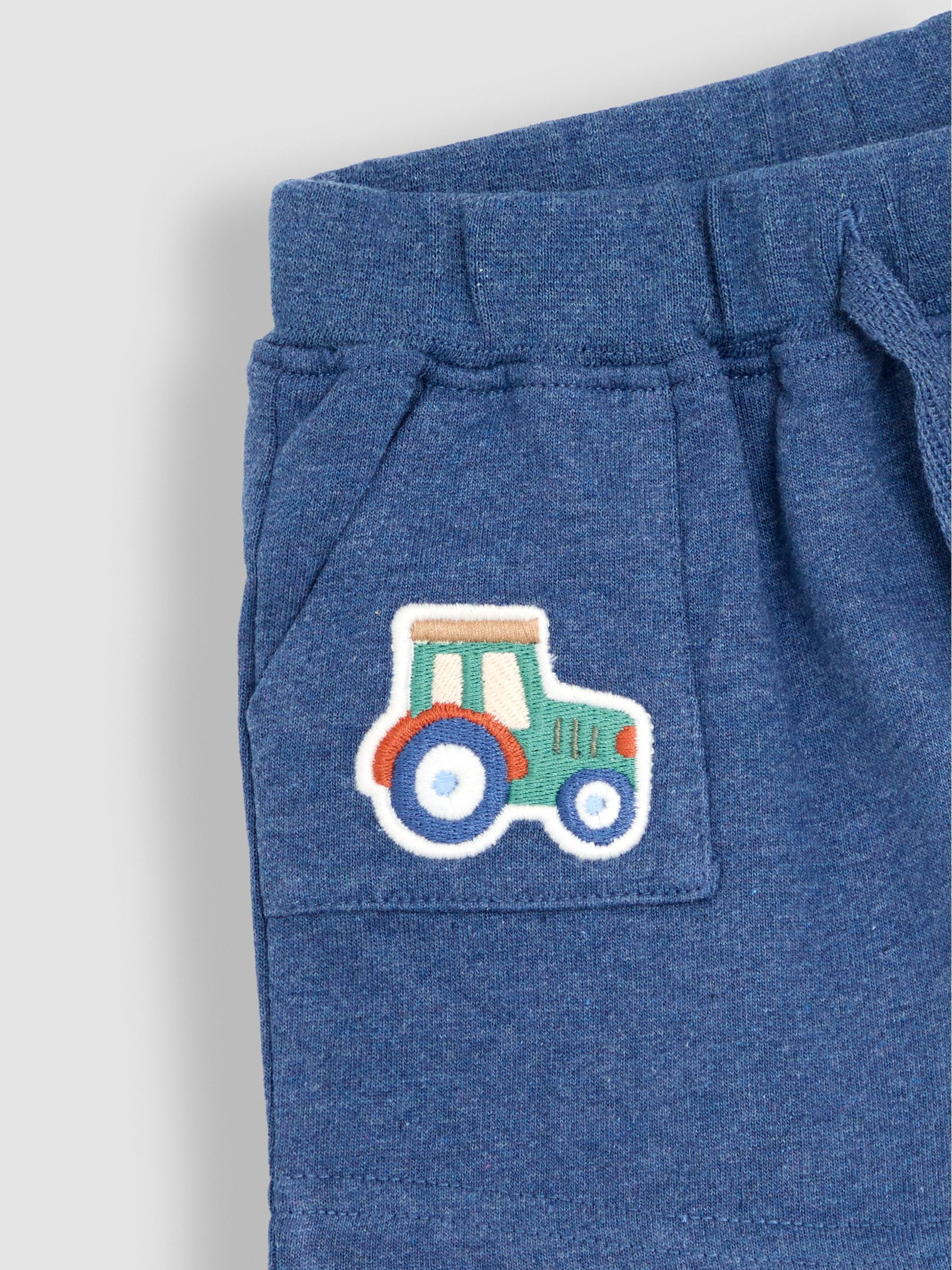 Blue Marl Tractor Tractor Badge Shorts - Image 3 of 3