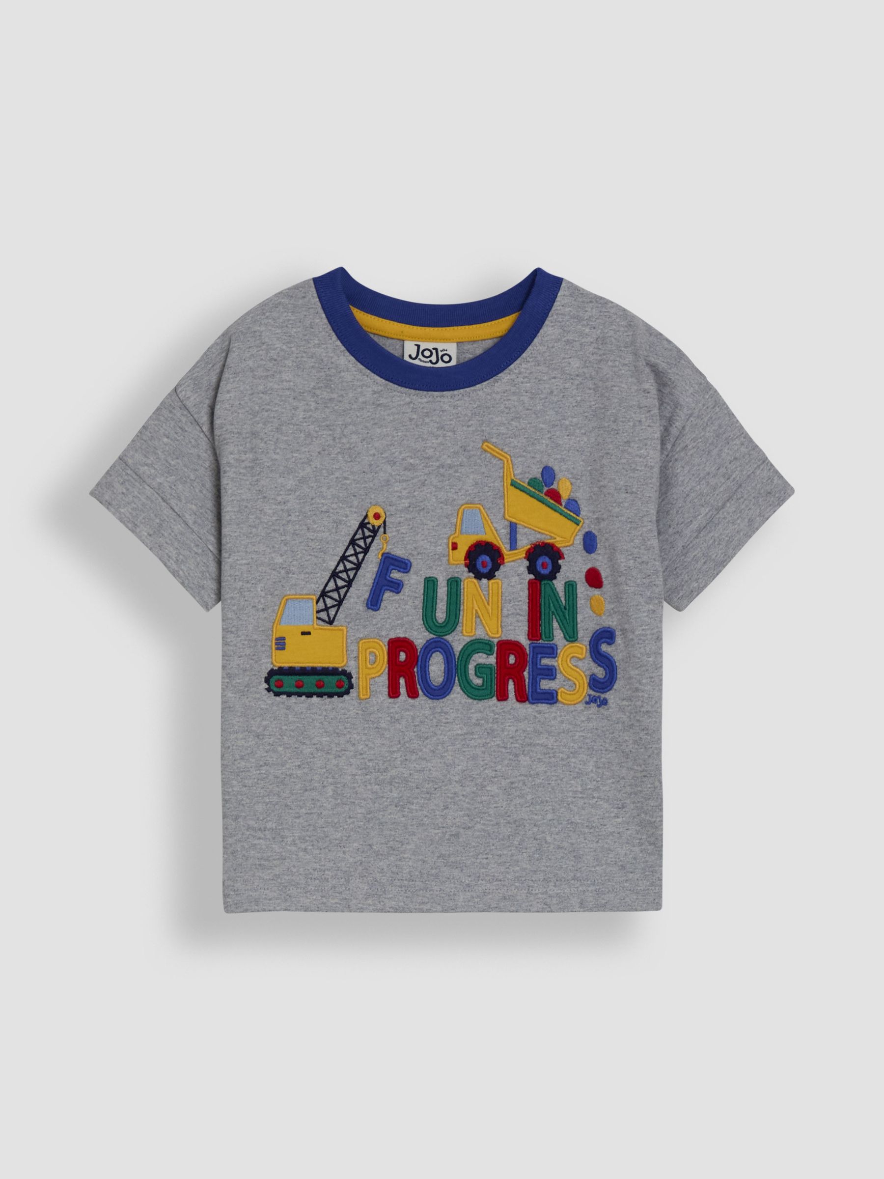 Marl Grey Construction Appliqué T-Shirt - Image 2 of 5