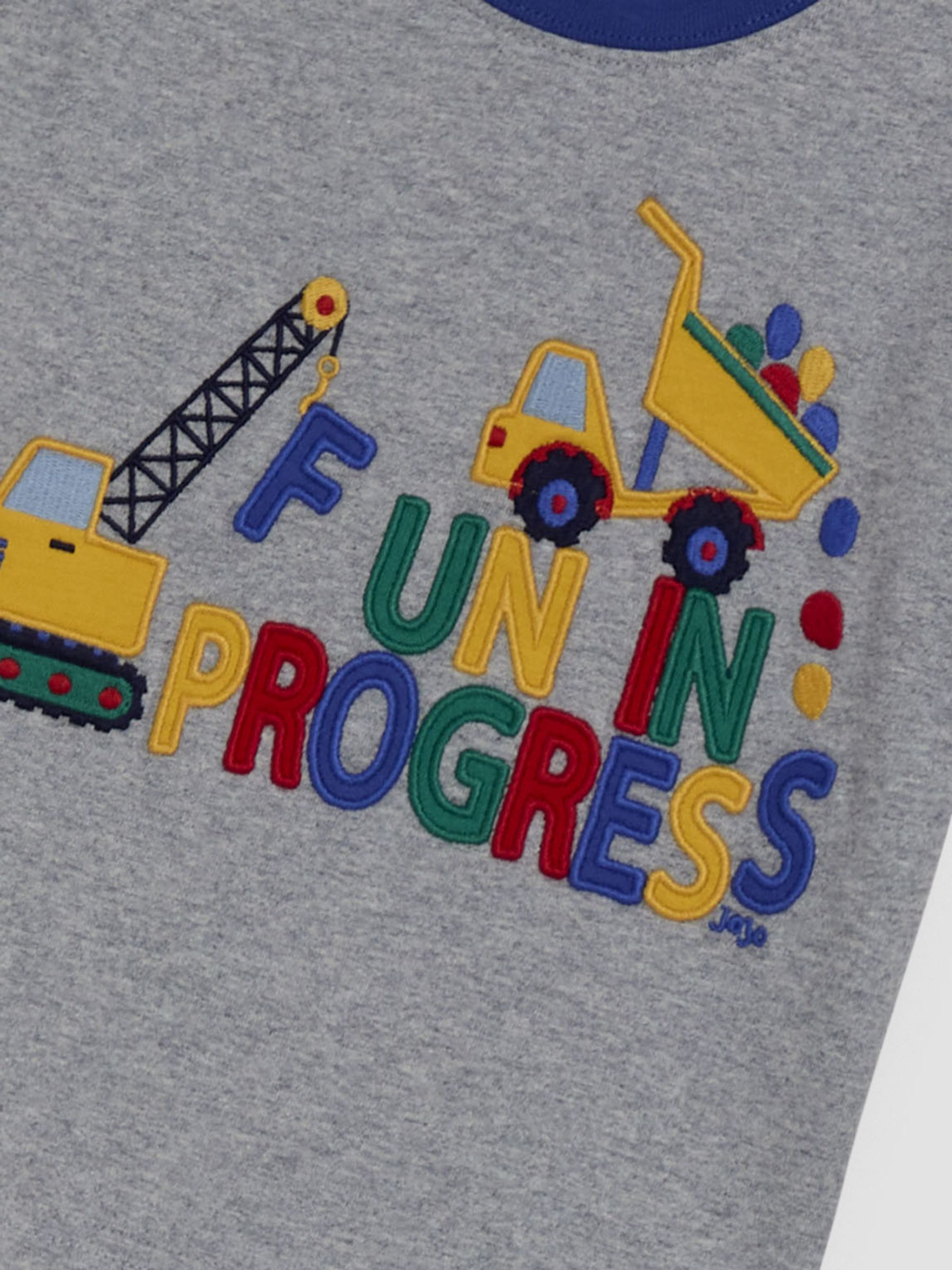 Marl Grey Construction Appliqué T-Shirt - Image 4 of 5