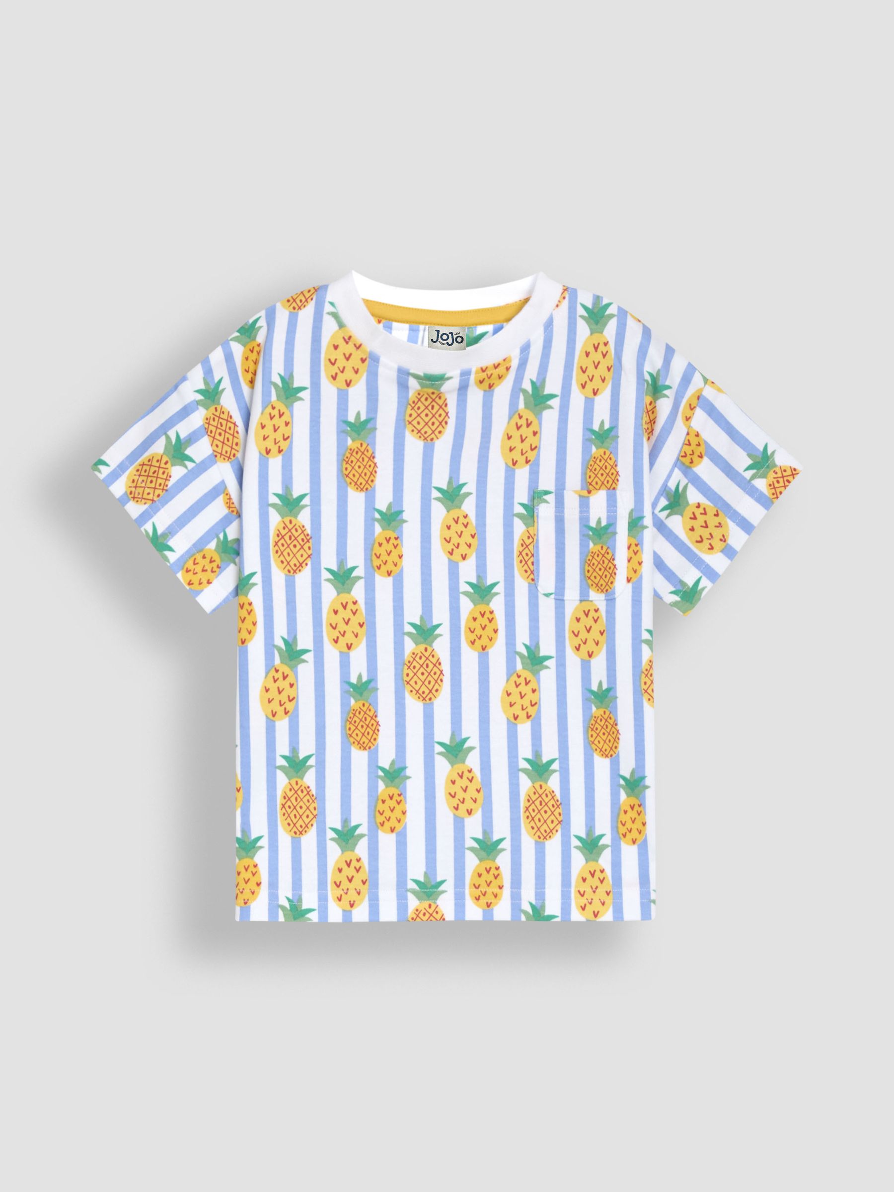 Yellow Pineapple Printed and Plain T-Shirts 2 Pack - Image 2 of 7