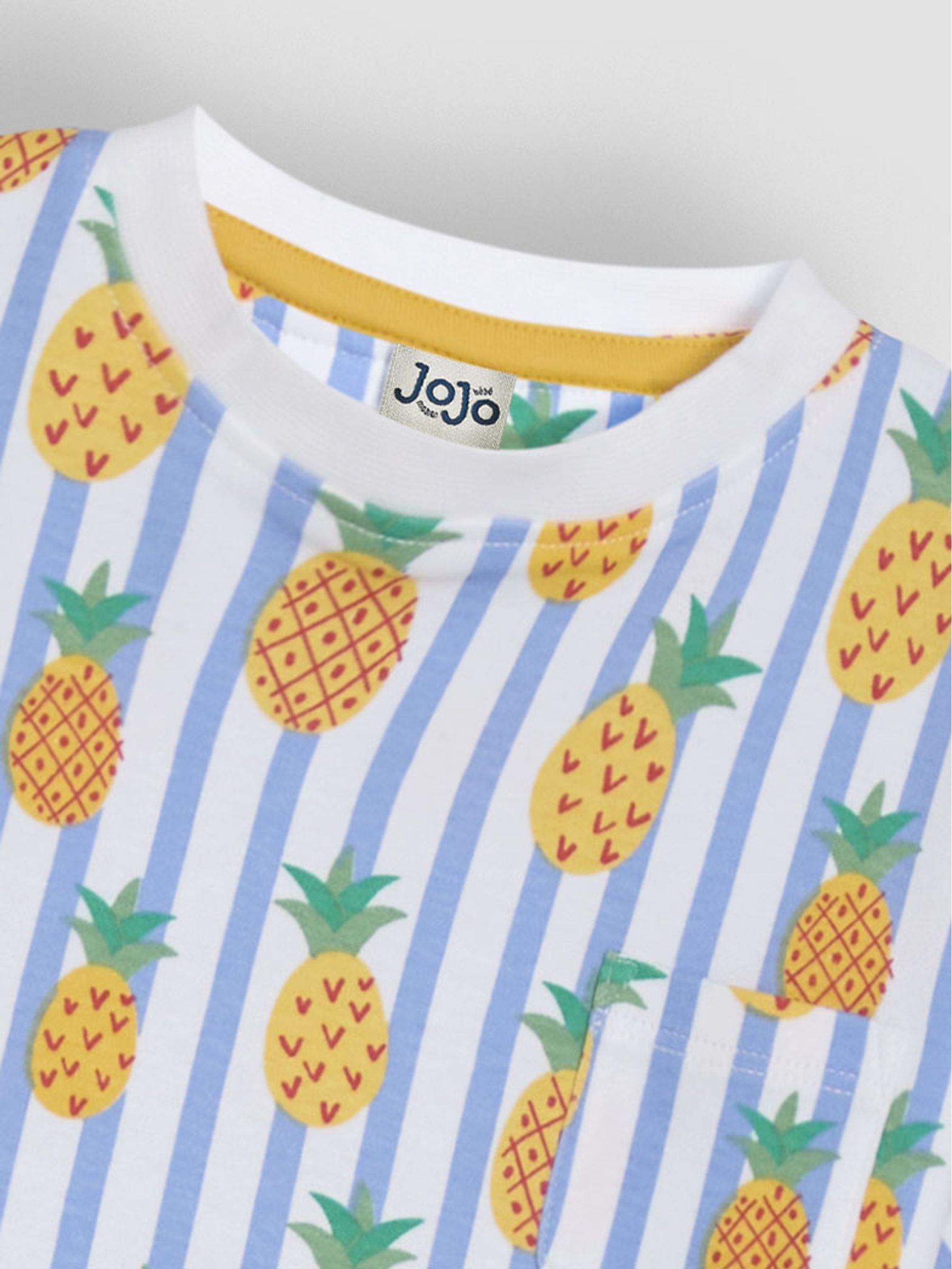 Yellow Pineapple Printed and Plain T-Shirts 2 Pack - Image 4 of 7