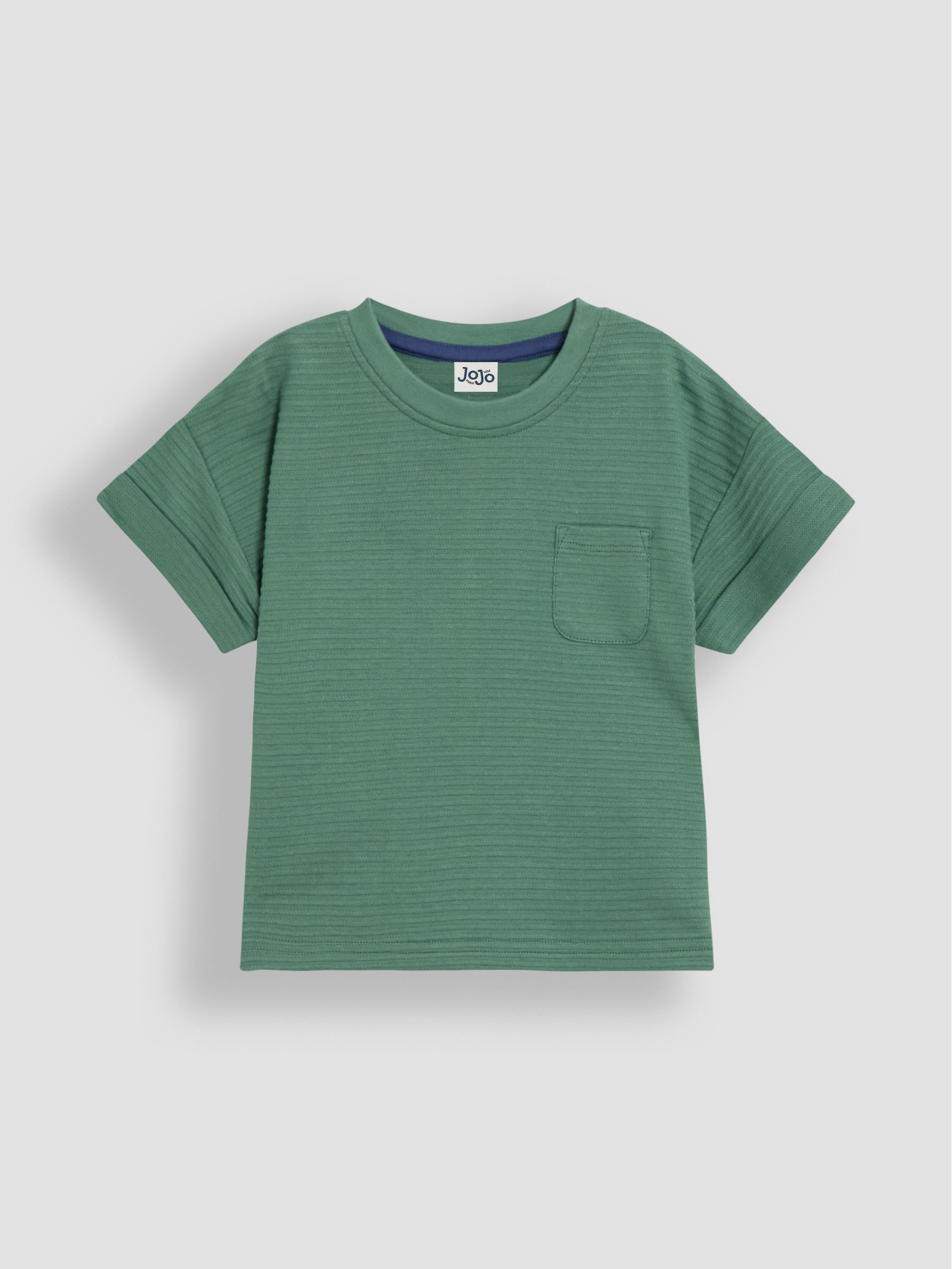 Khaki Textured 100% Cotton T-Shirt - Image 7 of 9