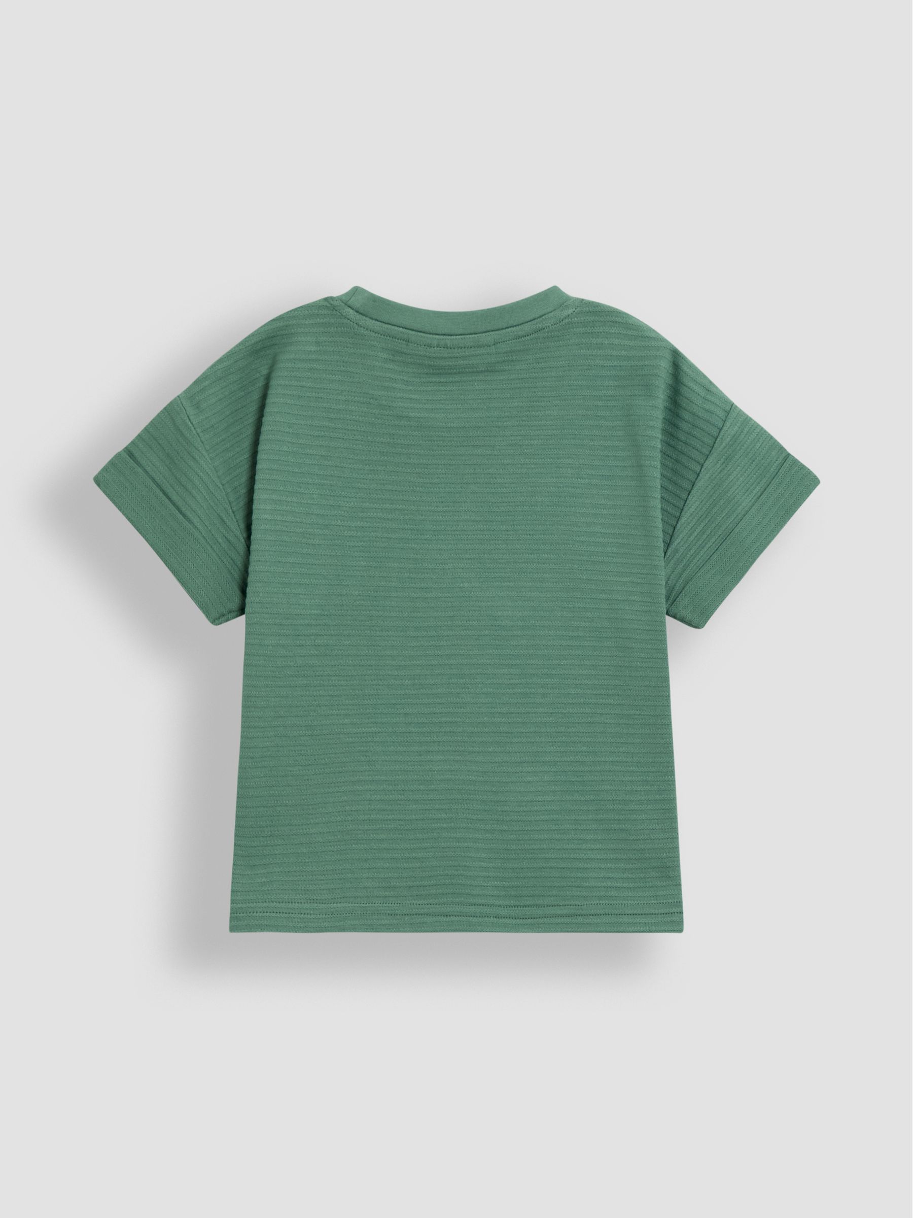 Khaki Textured 100% Cotton T-Shirt - Image 8 of 9