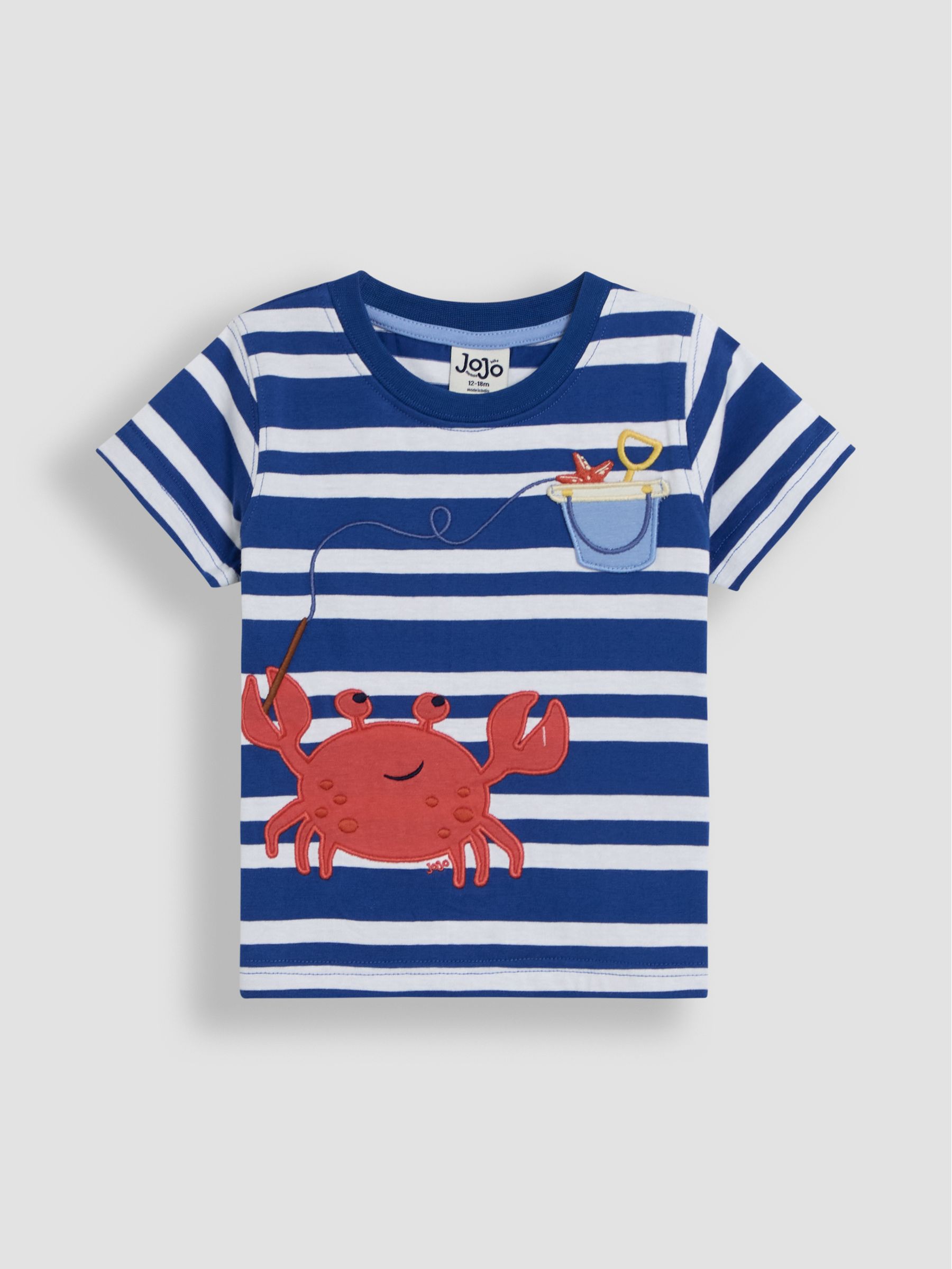 Cobalt Crab Appliqué Pocket T-Shirt - Image 1 of 3