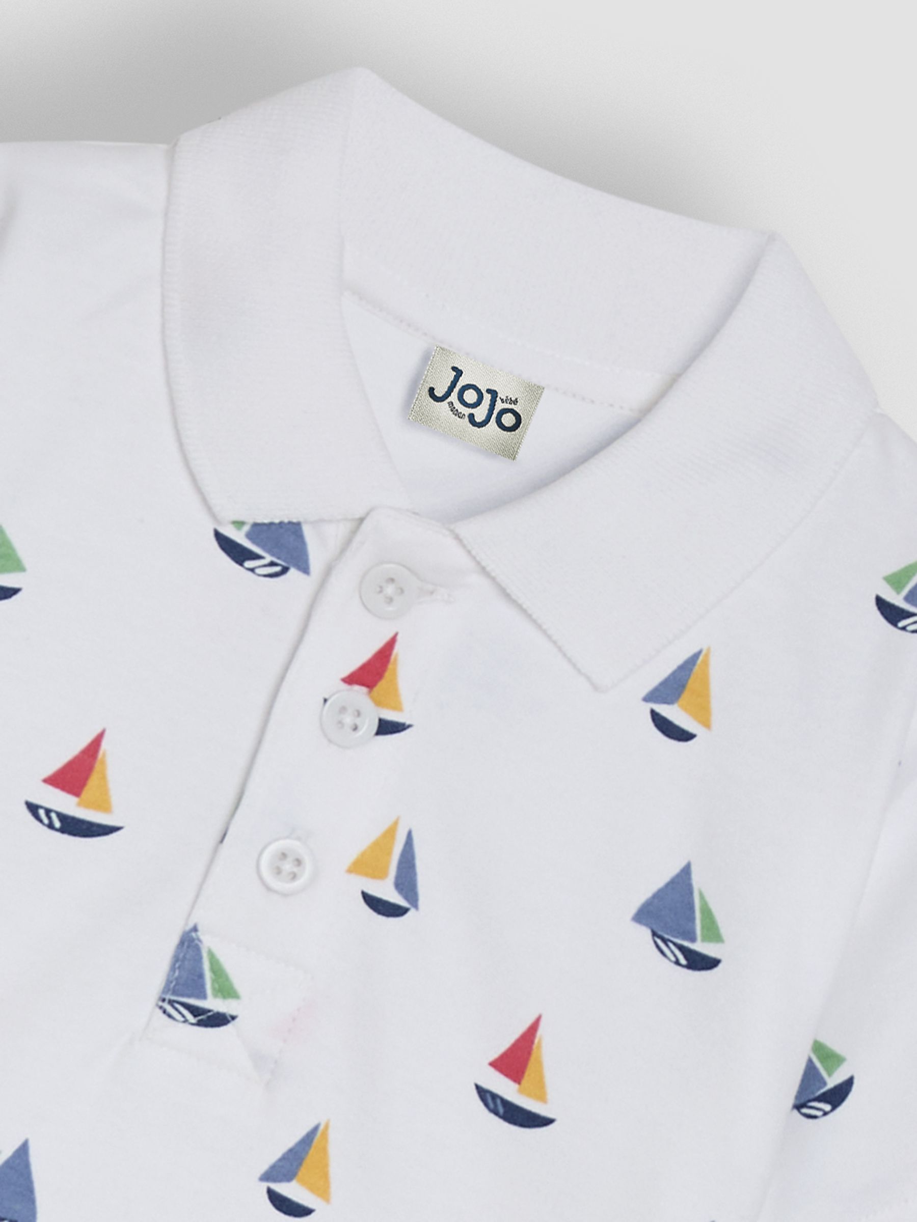 White Sailboat Embroidered Polo Shirt - Image 3 of 3
