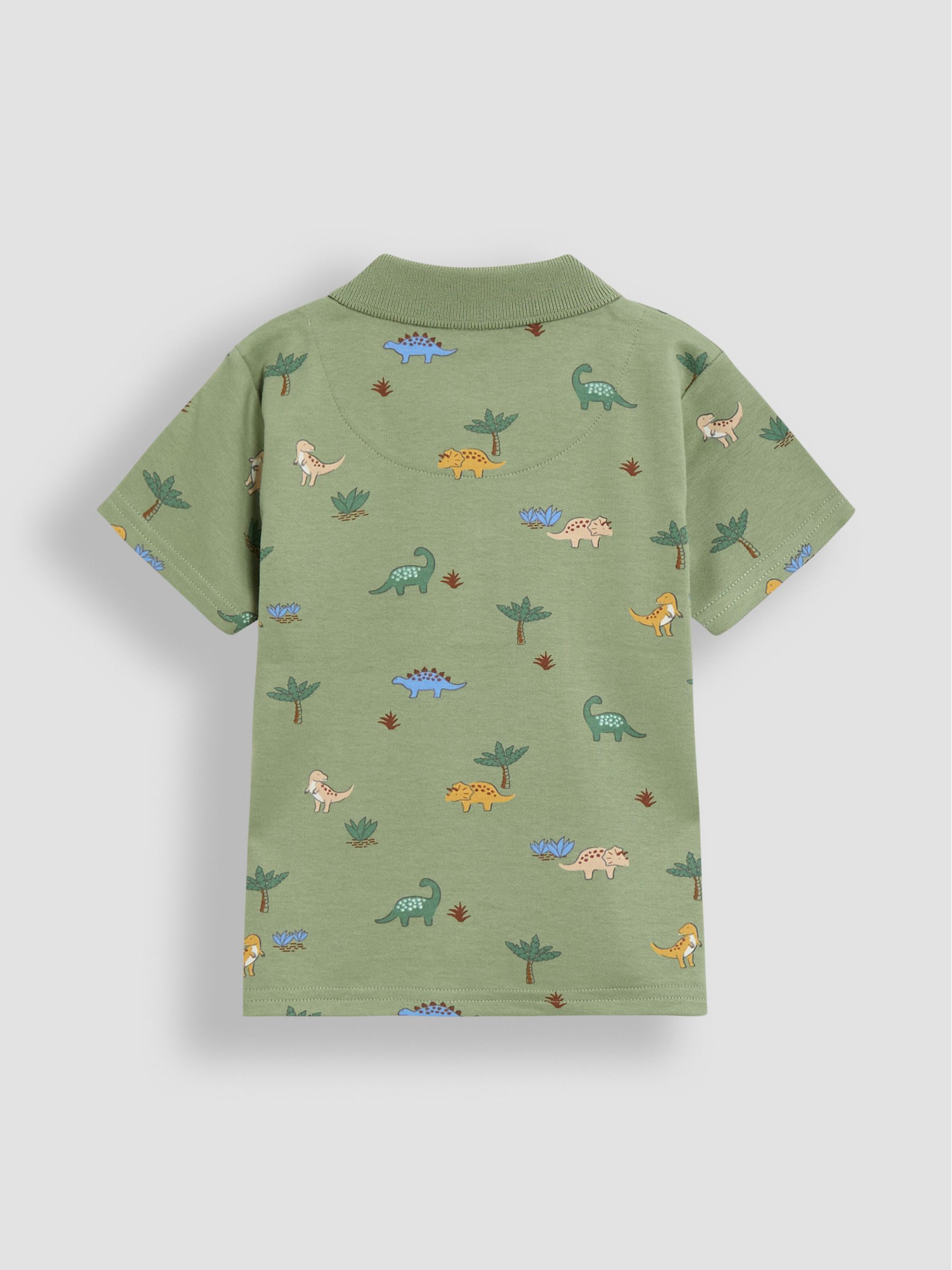 Green Dino Printed Polo Shirt - Image 2 of 3