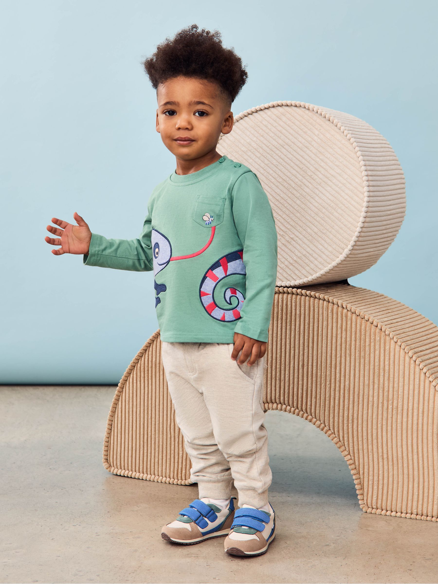 Khaki Chameleon 100% Cotton Appliqué Top - Image 2 of 5