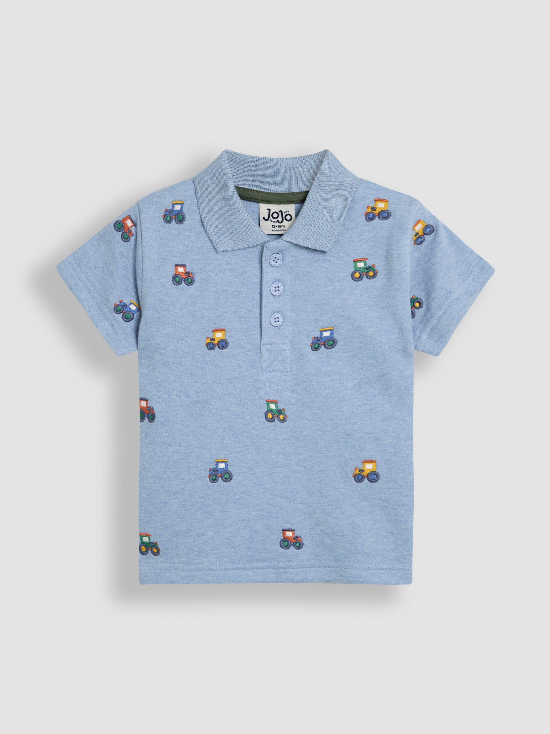 Blue Tractor Embroidered Polo Shirt - Image 5 of 5