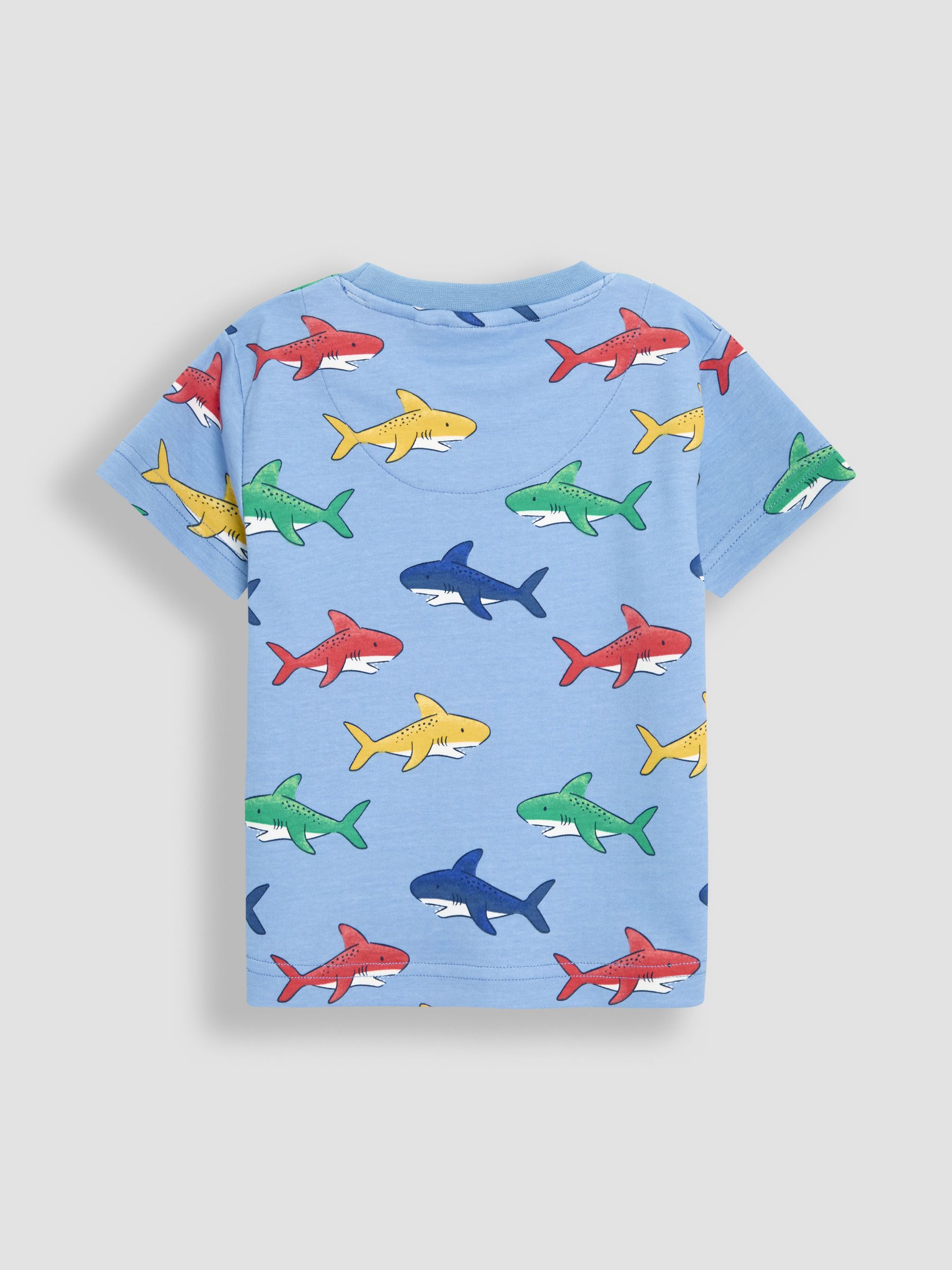 Blue Shark 100% Cotton Printed & Plain T-Shirts 2 Pack - Image 3 of 5
