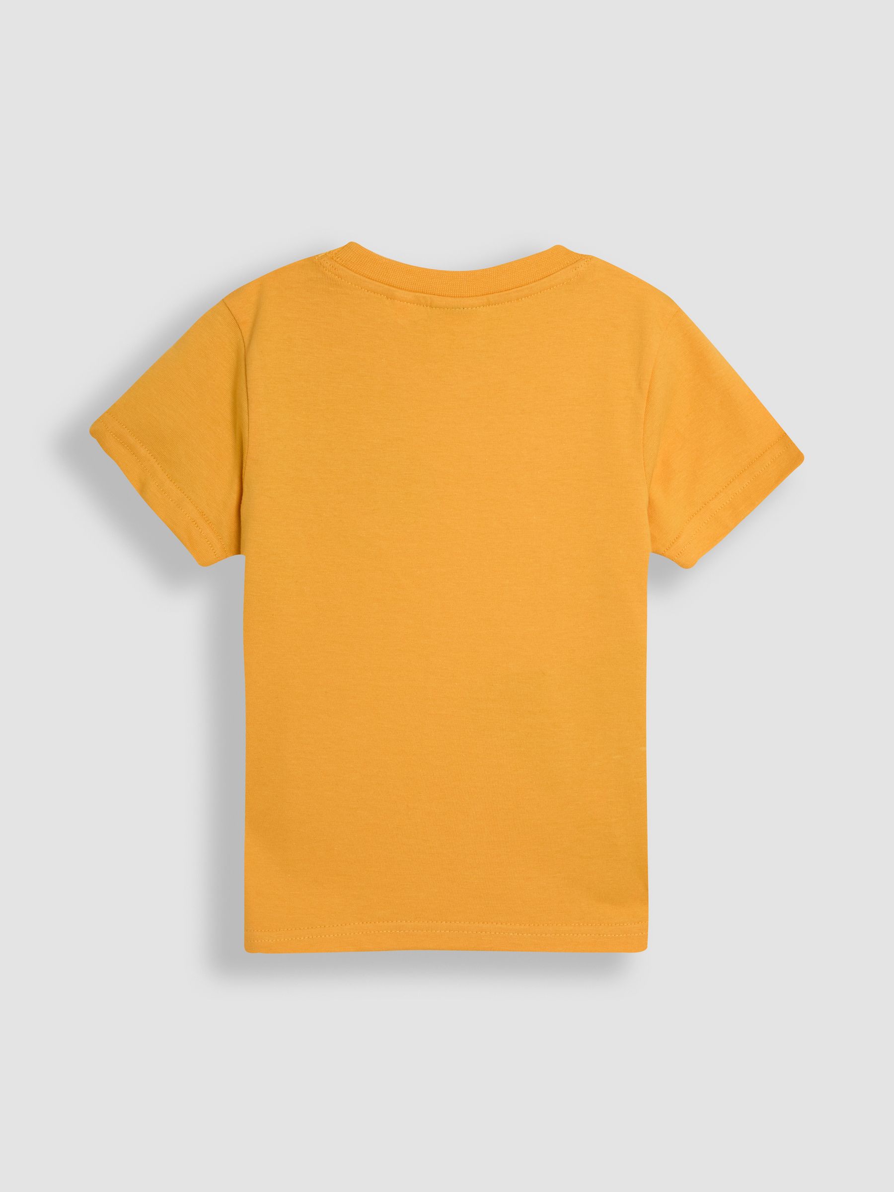 Mustard Dinosaur Printed 100% Cotton T-Shirt - Image 2 of 3