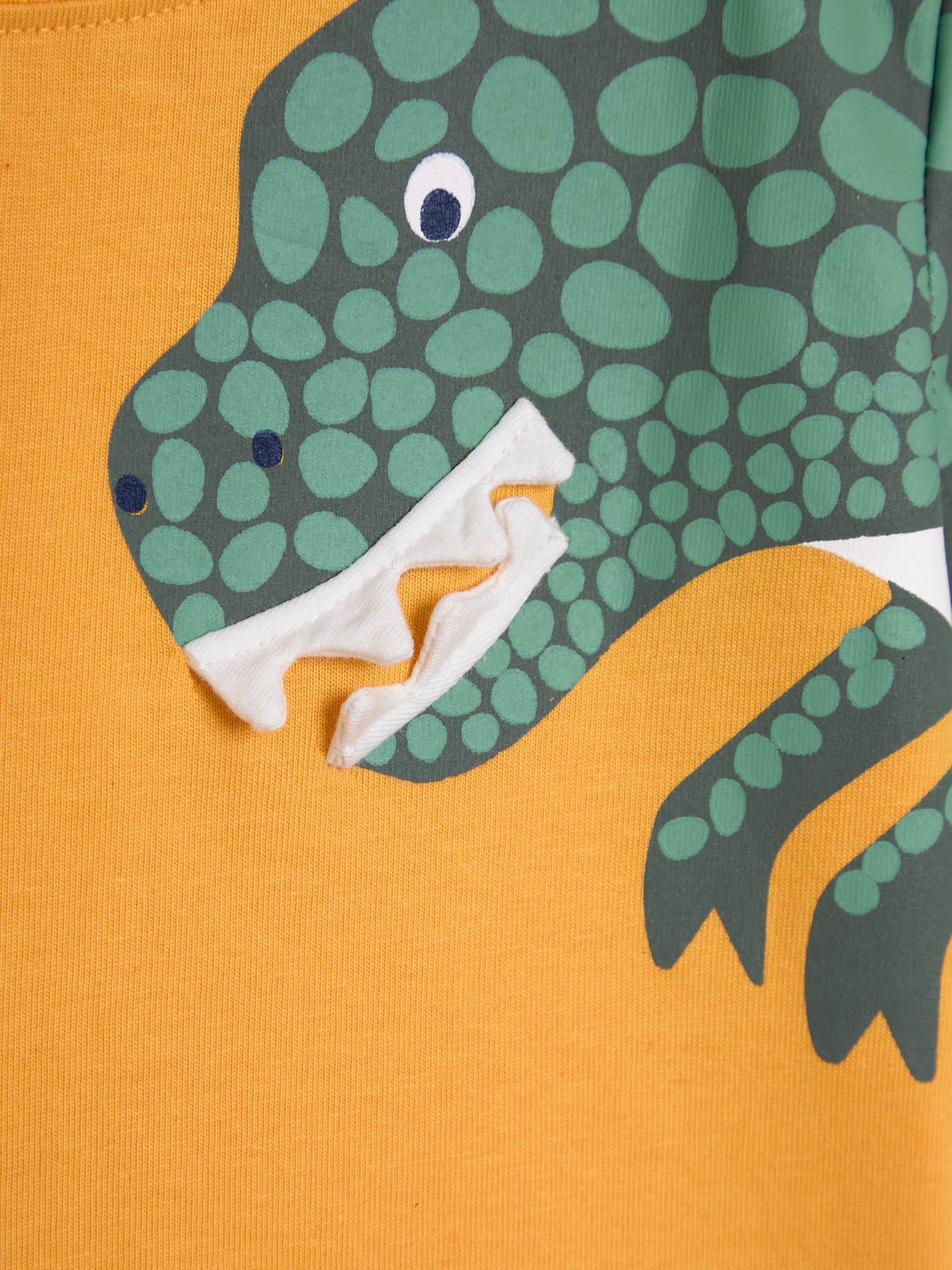 Mustard Dinosaur Printed 100% Cotton T-Shirt - Image 3 of 3