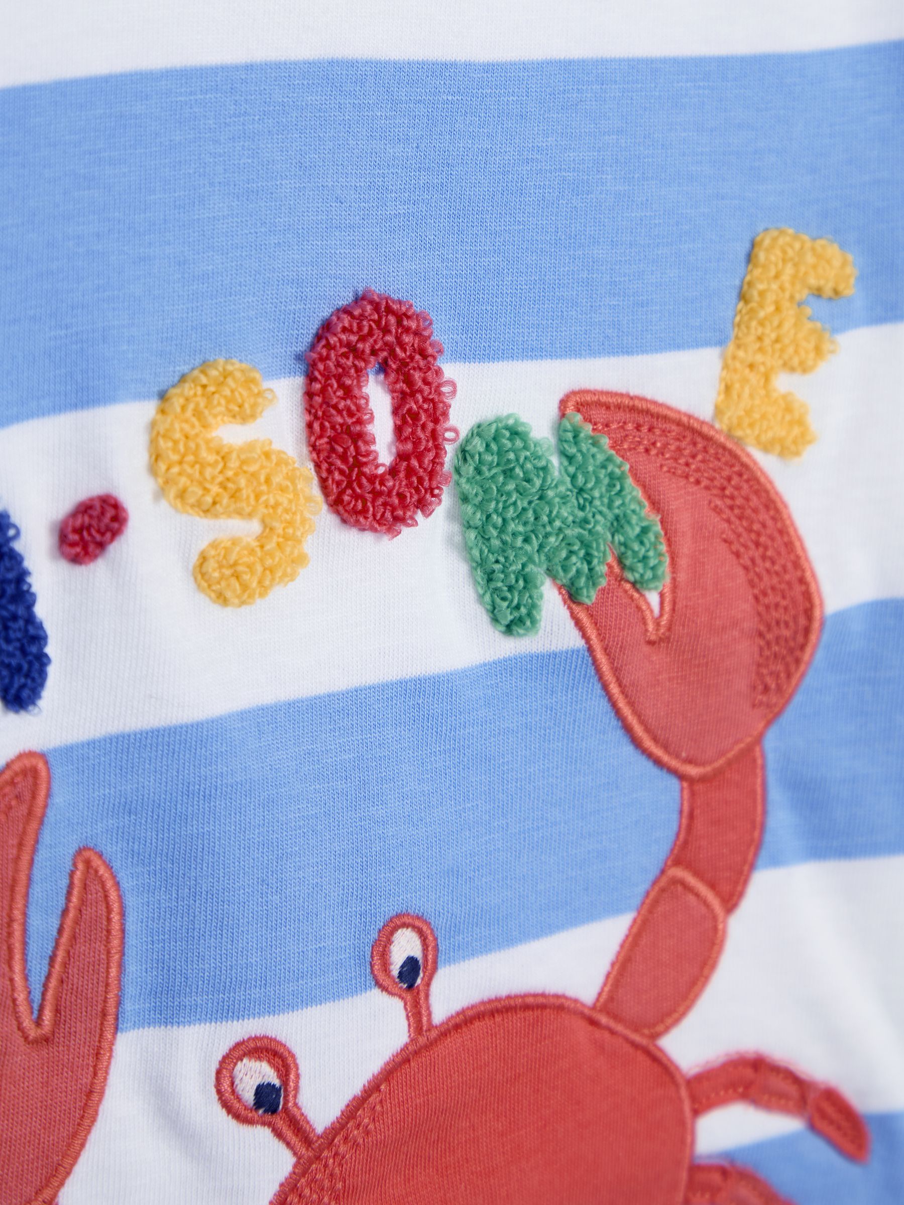 Blue Stripe Crab Appliqué T-Shirt - Image 3 of 3
